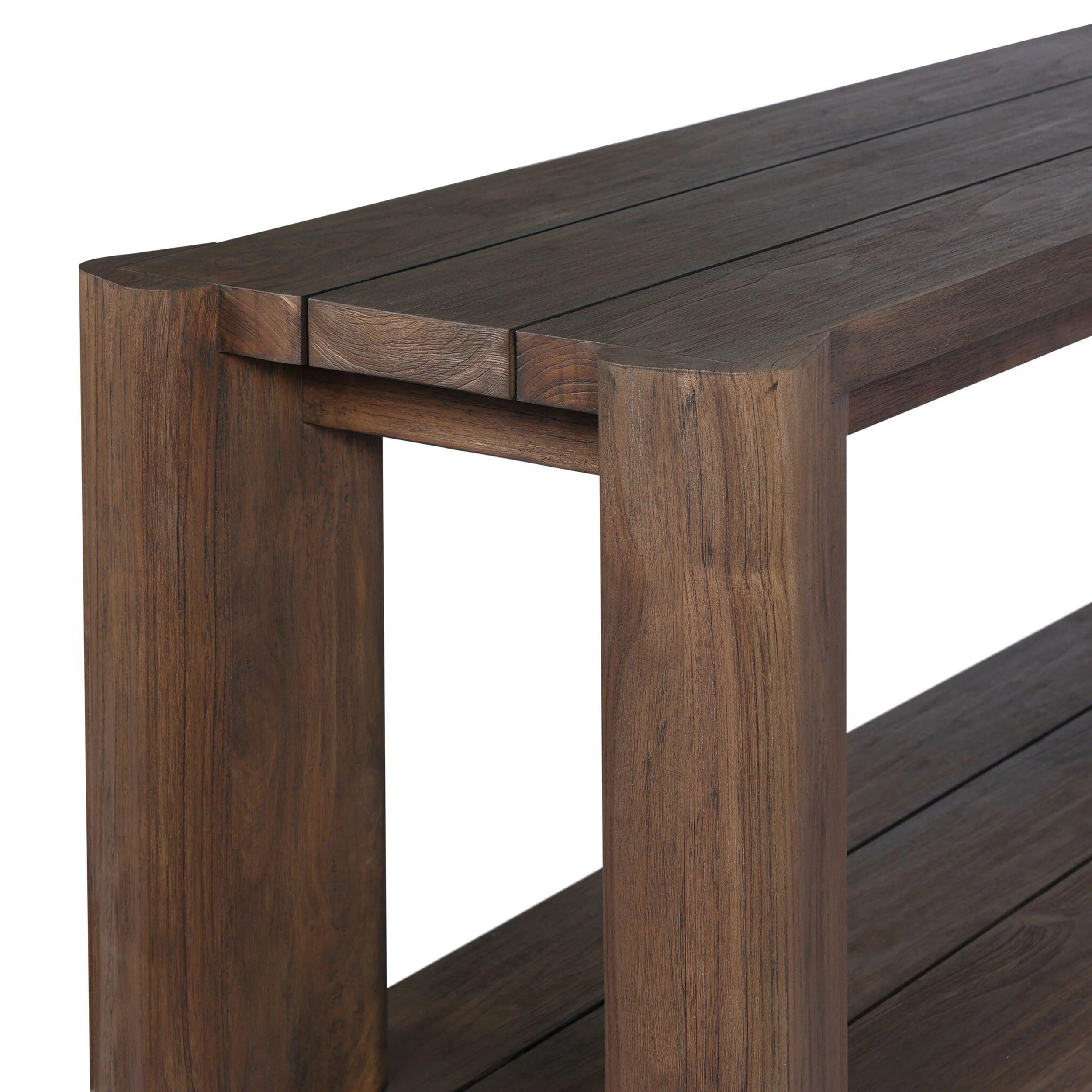 Soho Outdoor Console Table, Saddle Brown - Image 6