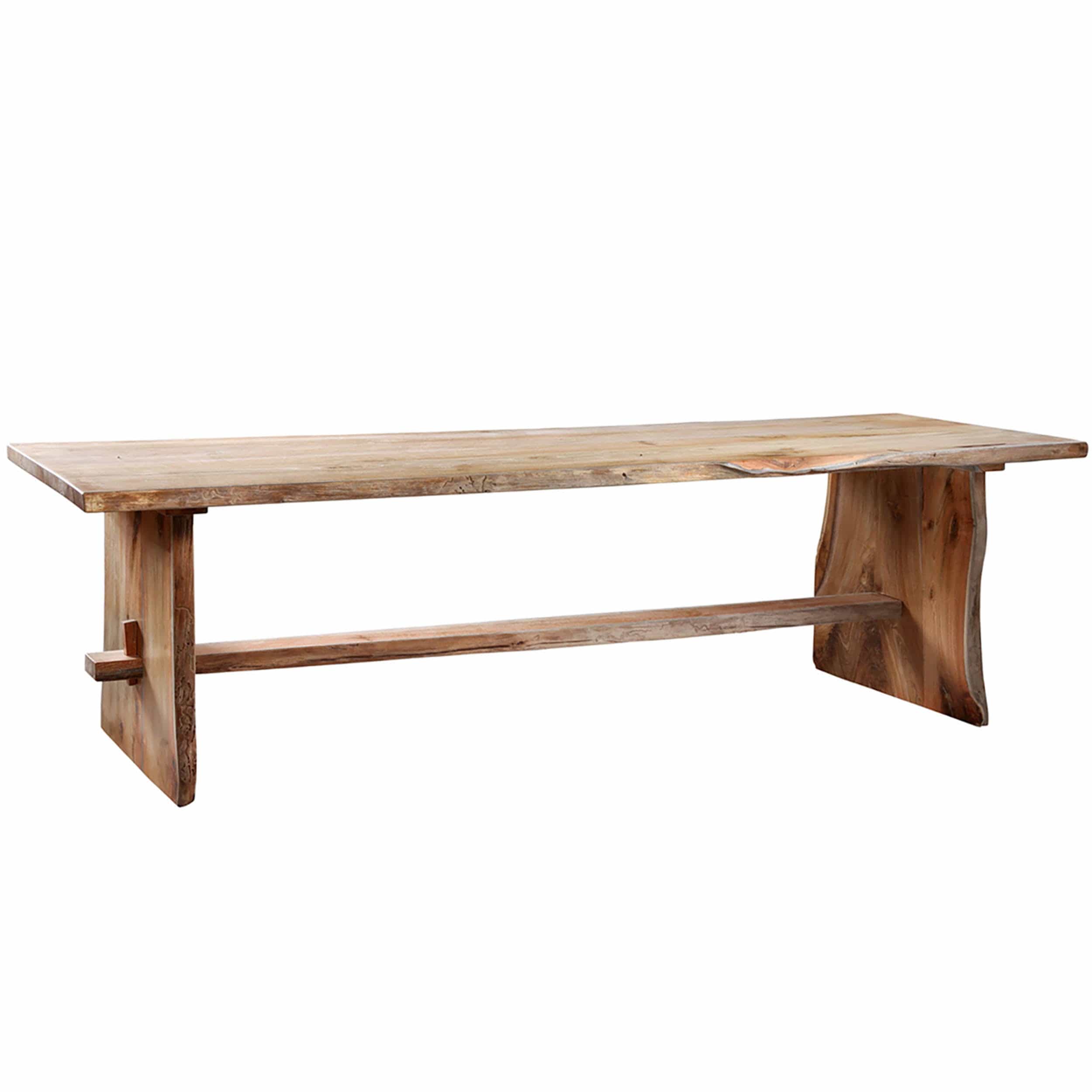 Solid Teak Live Edge Table, Natural - Image 3