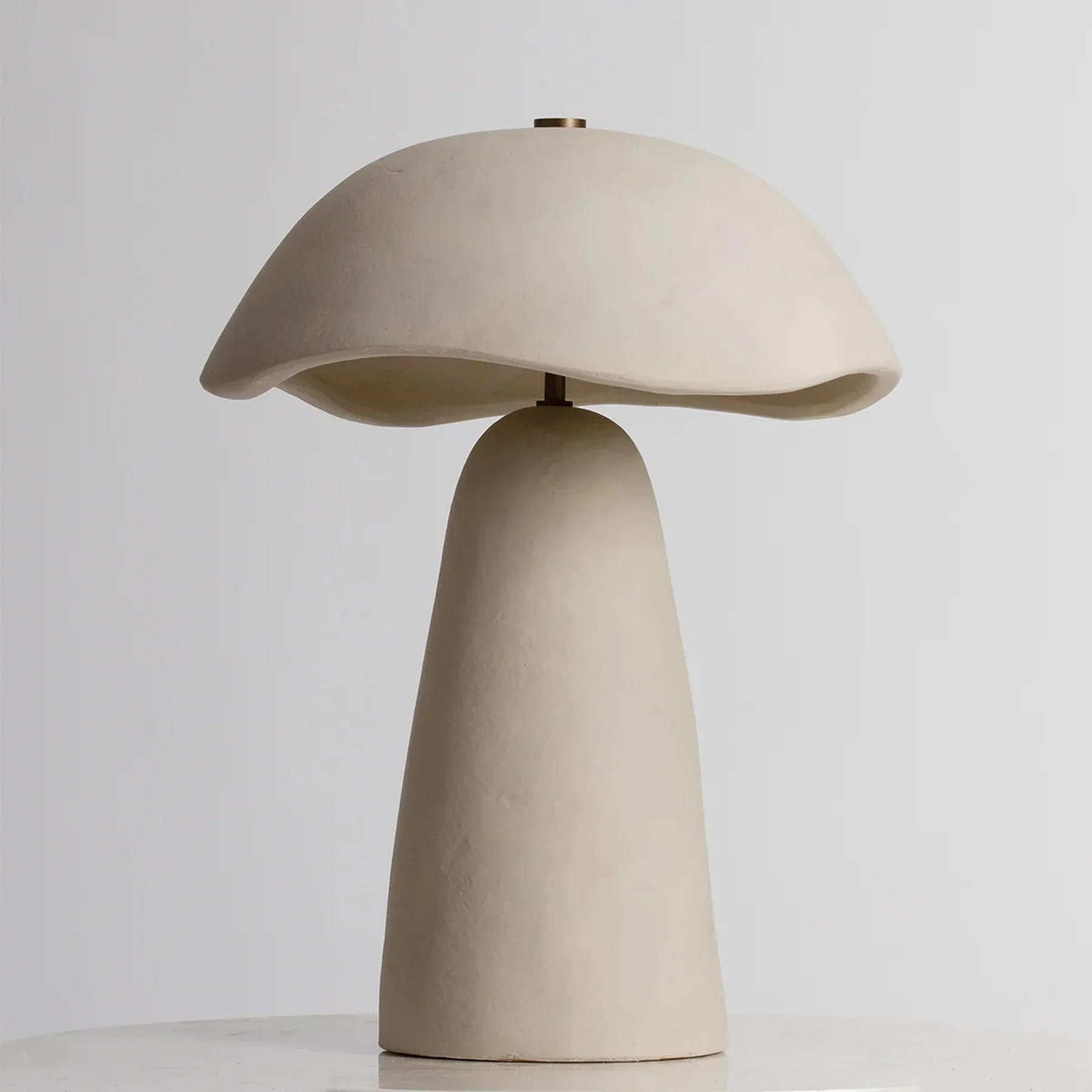 Soloma Table Lamp, Patina Brass/Ceramic Artisan White - Image 2