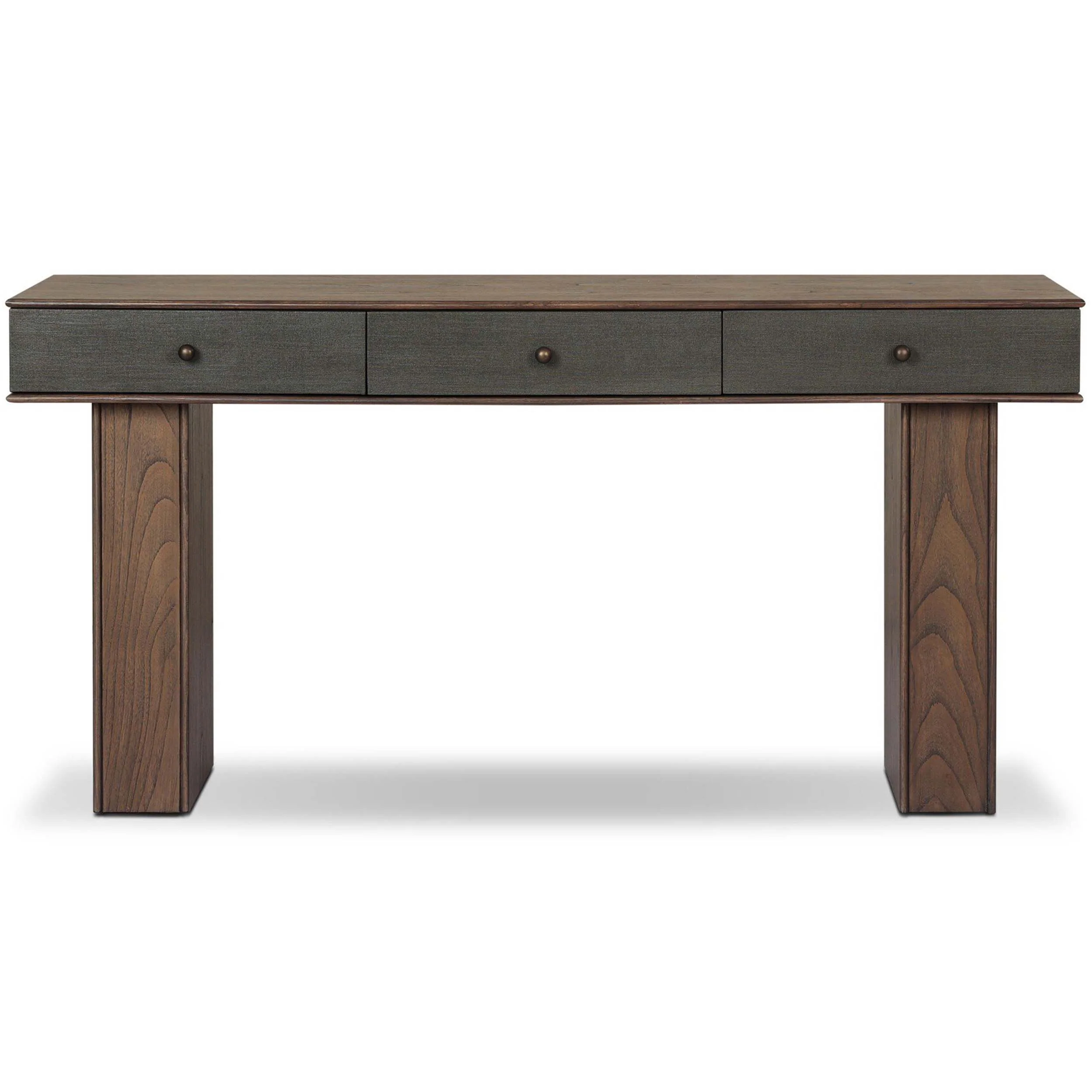 Soloman Console Table, Saddle Brown Sungkai by Four Hands - Image 2