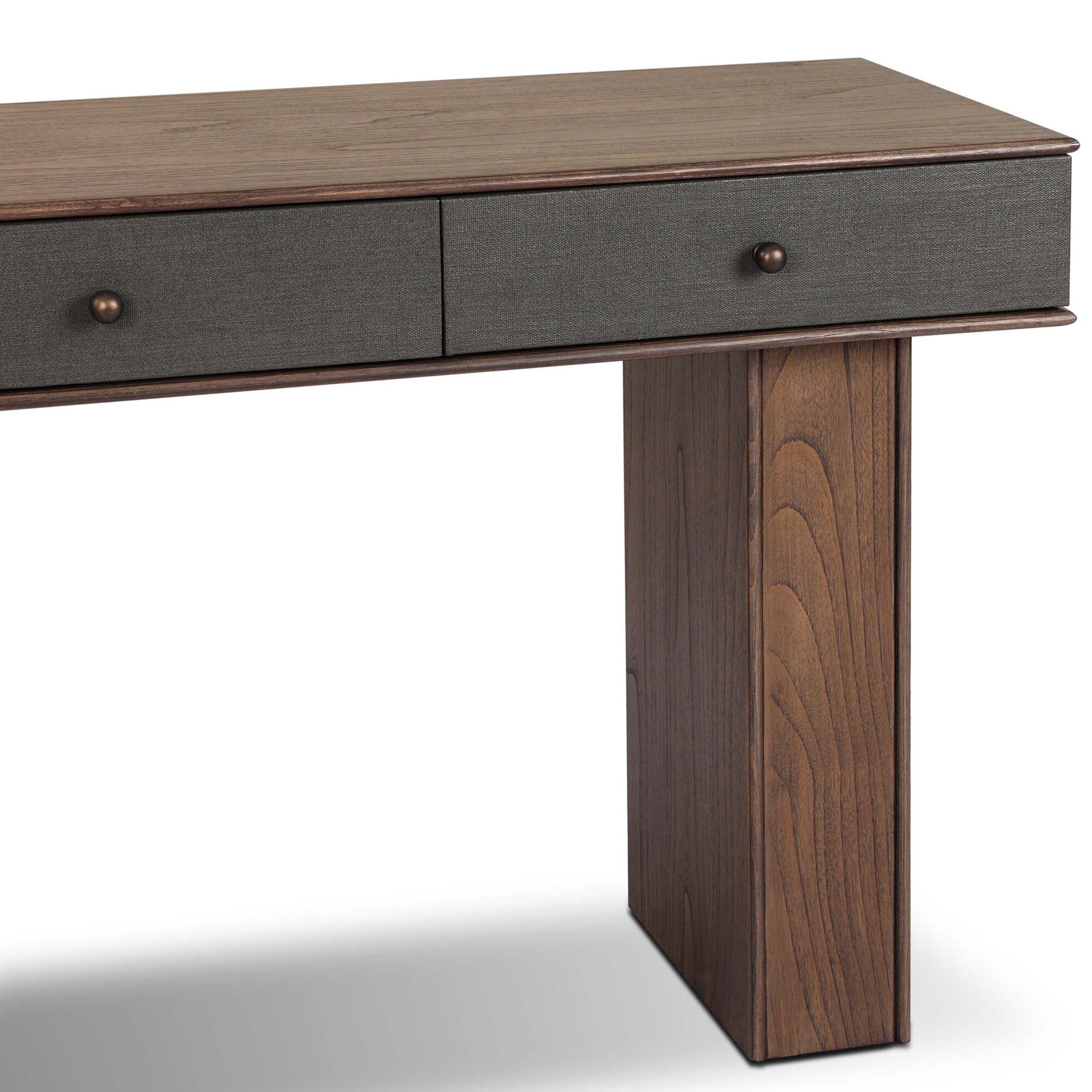 Soloman Console Table, Saddle Brown Sungkai by Four Hands - Image 5