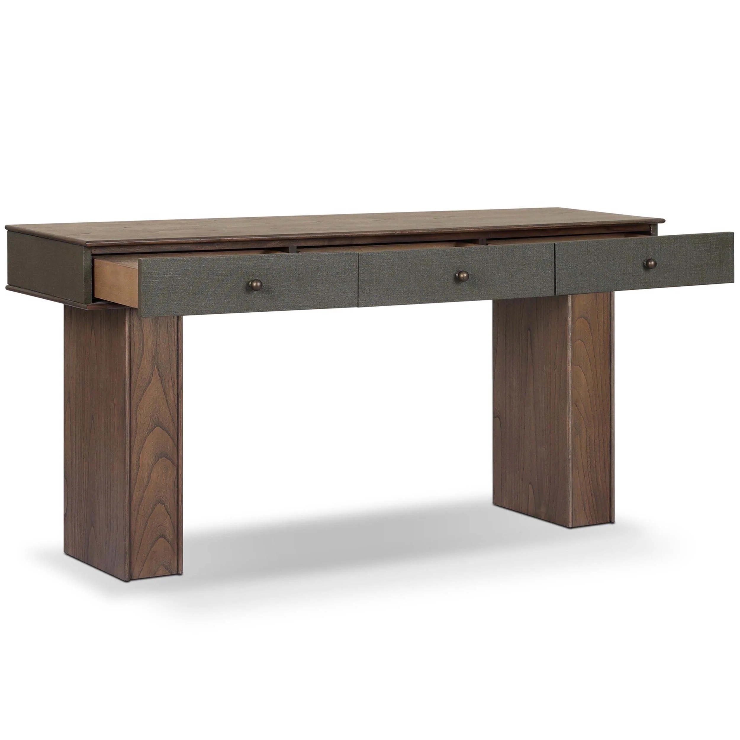 Soloman Console Table, Saddle Brown Sungkai by Four Hands - Image 6