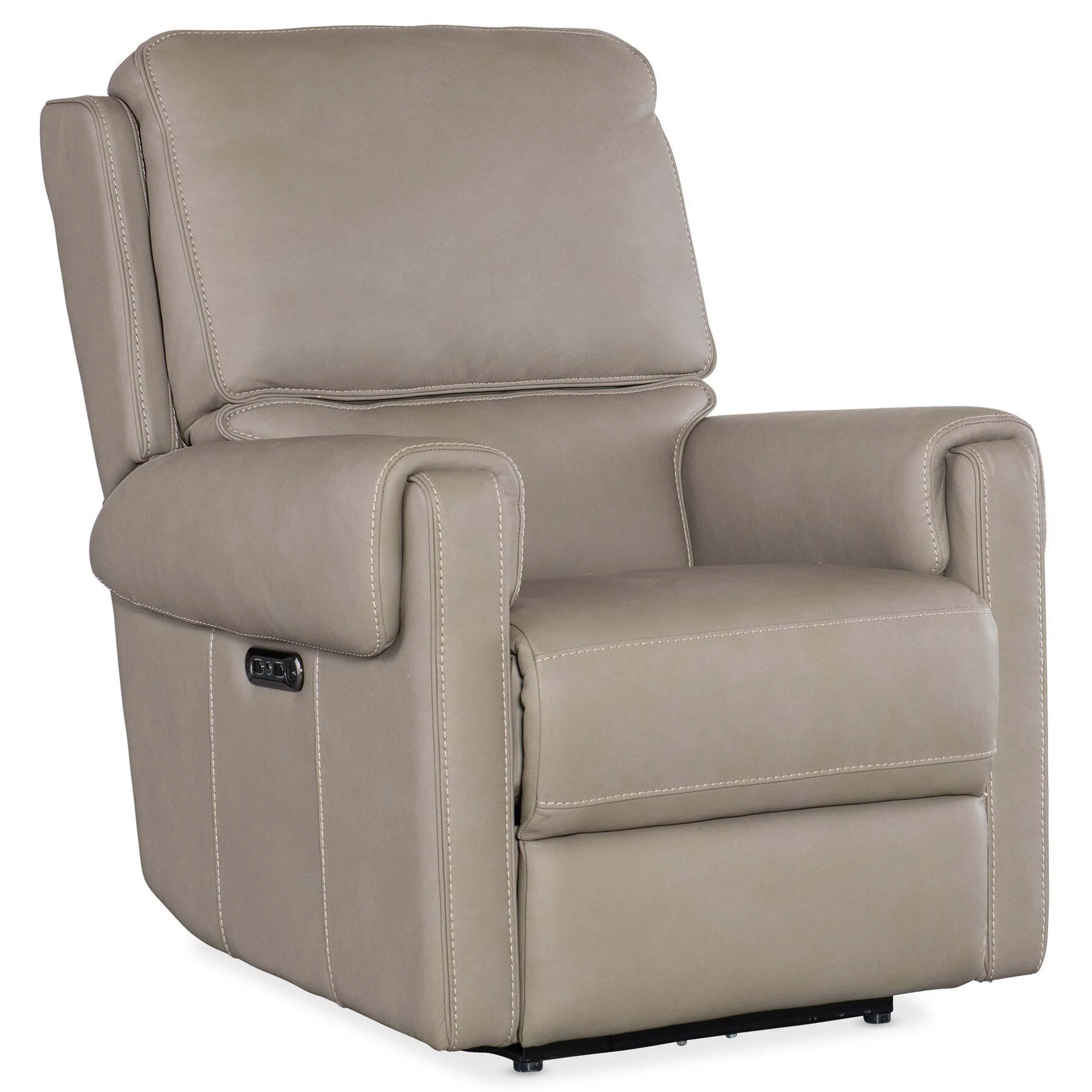 Somers Leather Power Recliner, Somers Dark Taupe