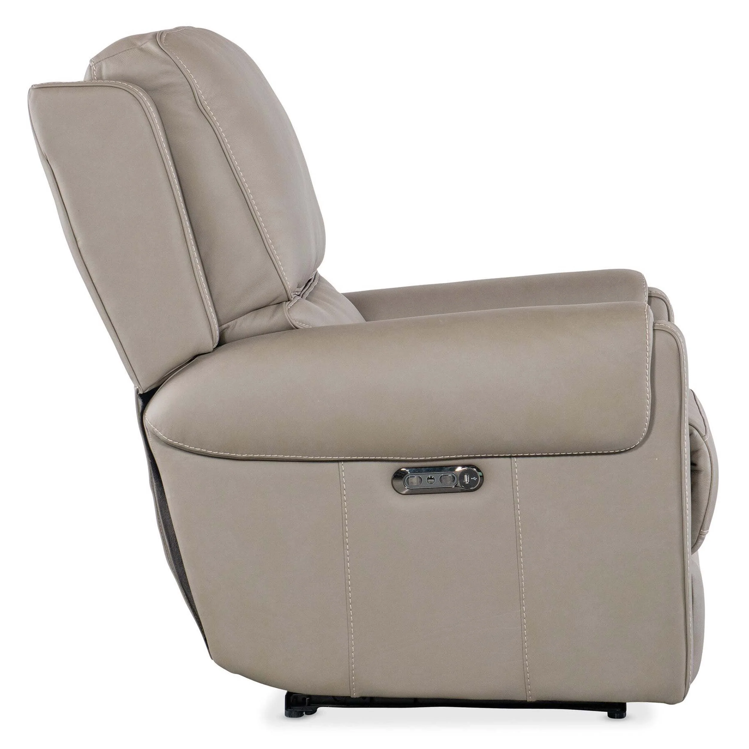Somers Leather Power Recliner, Somers Dark Taupe - Image 3