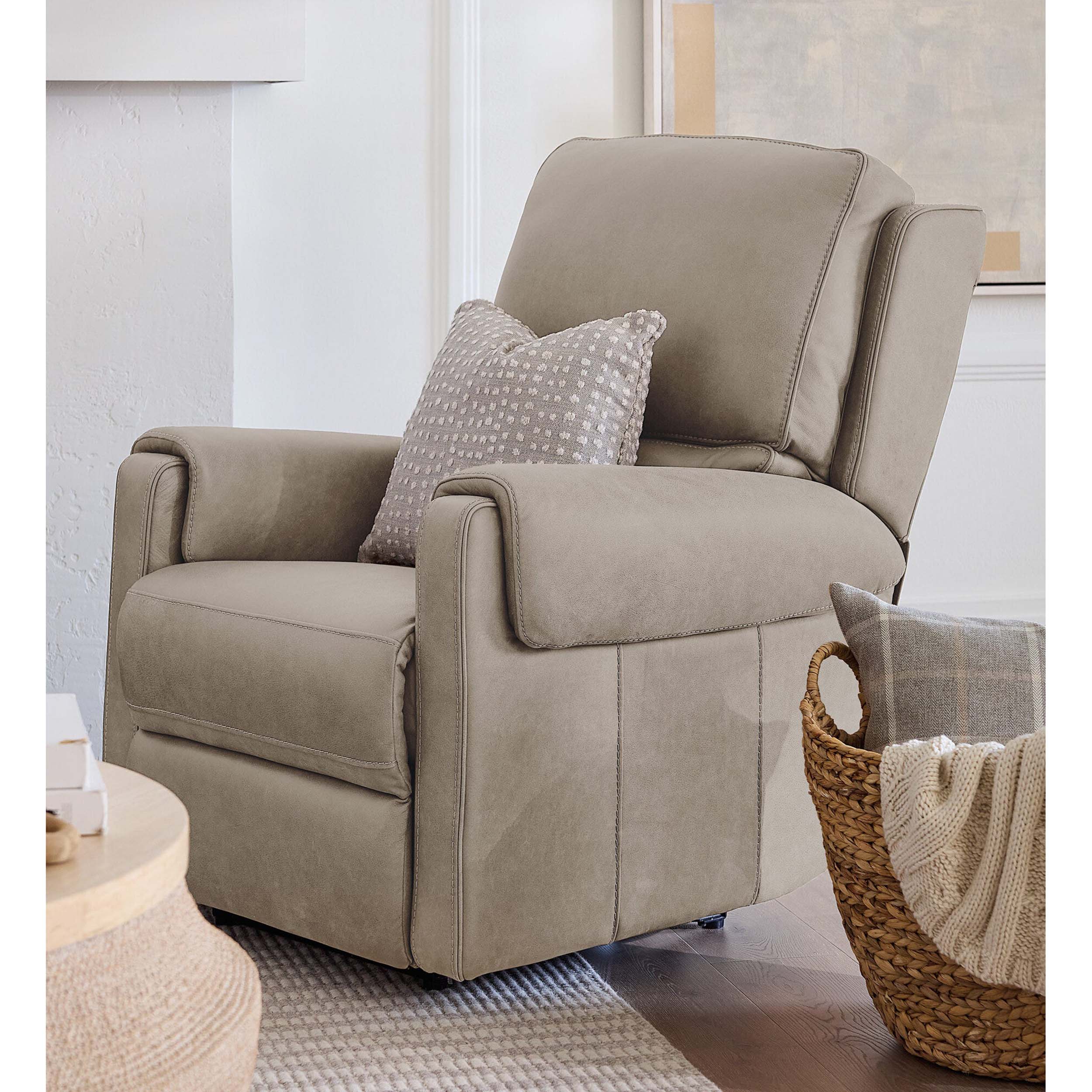 Somers Leather Power Recliner, Somers Dark Taupe - Image 7