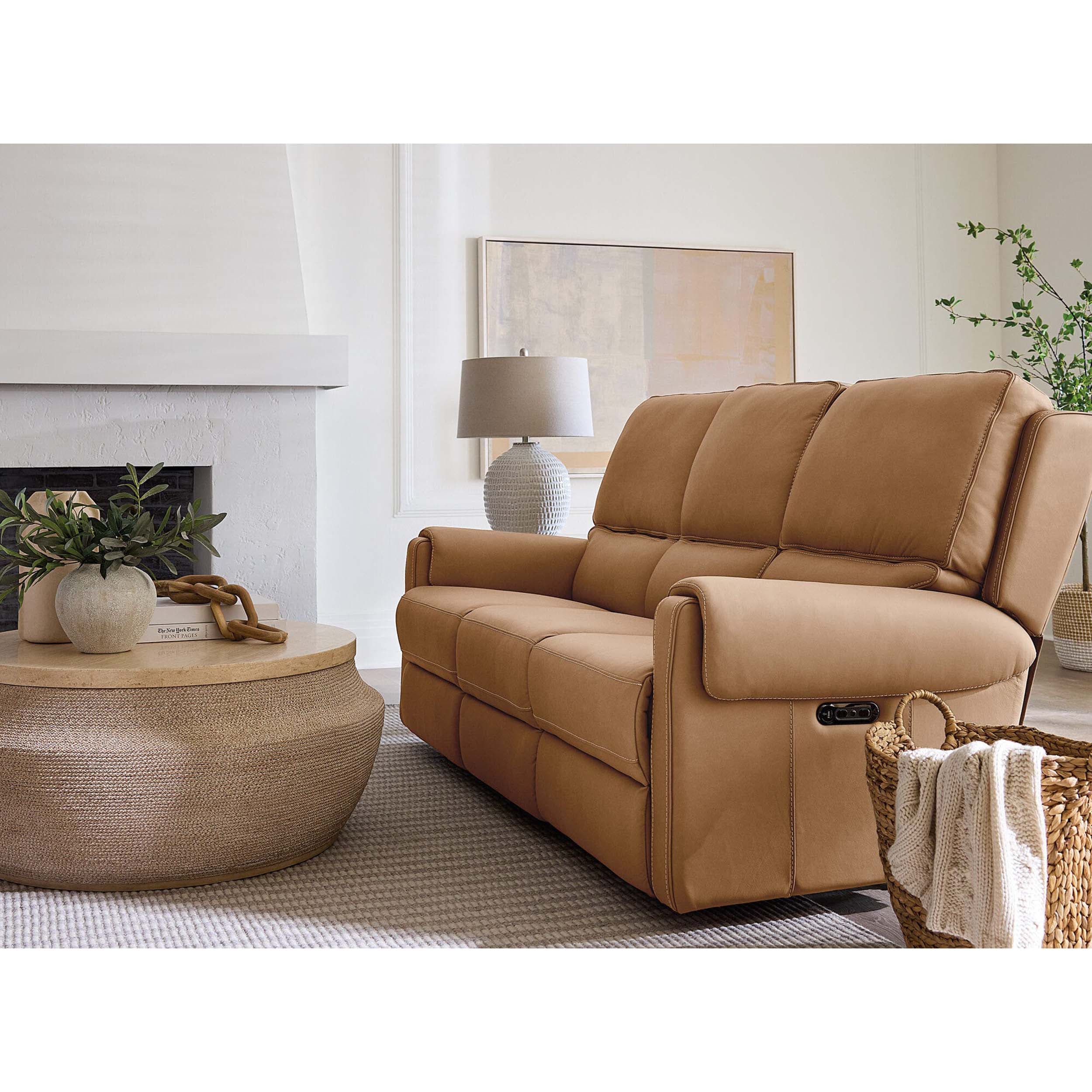 Somers Leather Power Sofa, Denver Coffee - Image 7