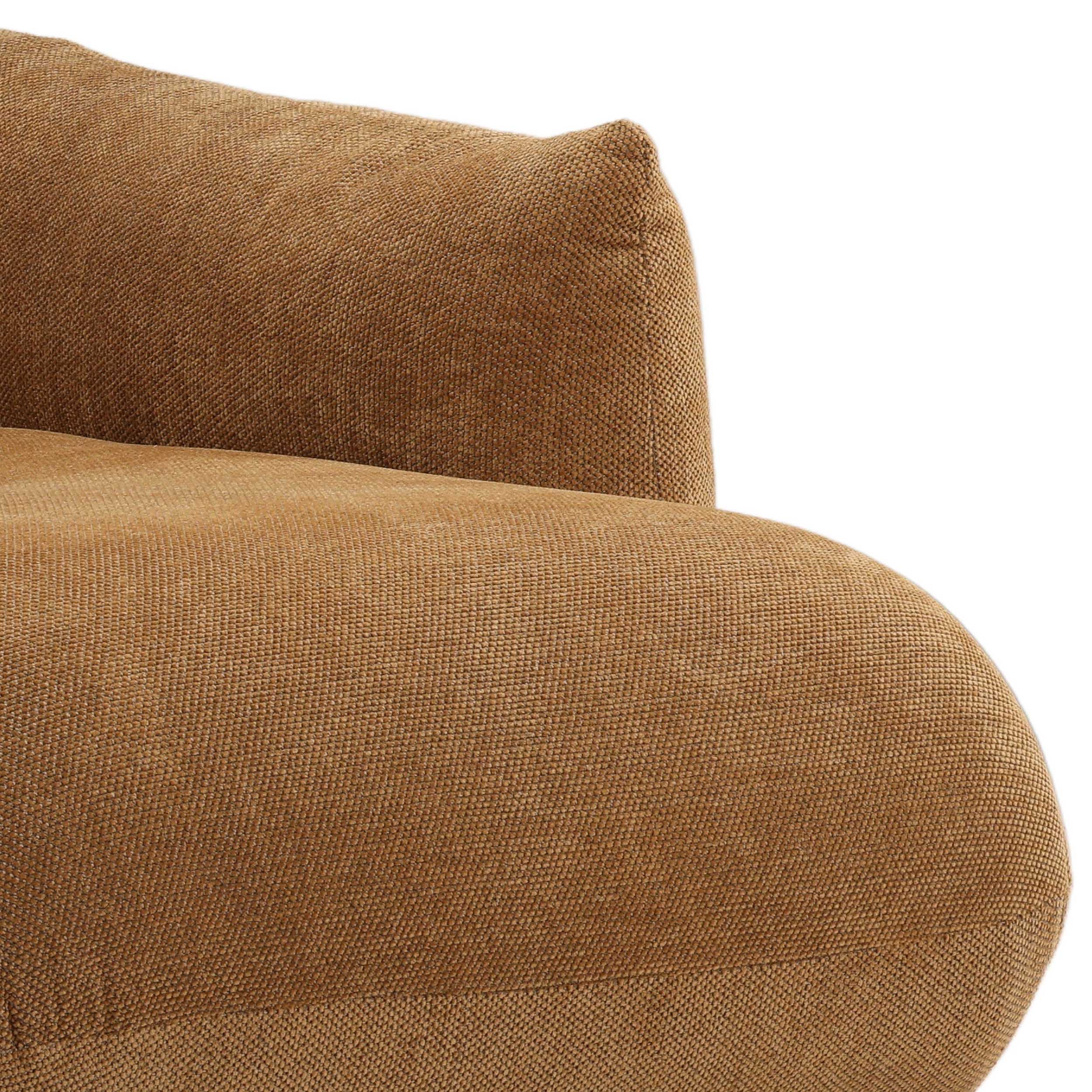 Sonique Chaise Sectional, Caramel - Image 6