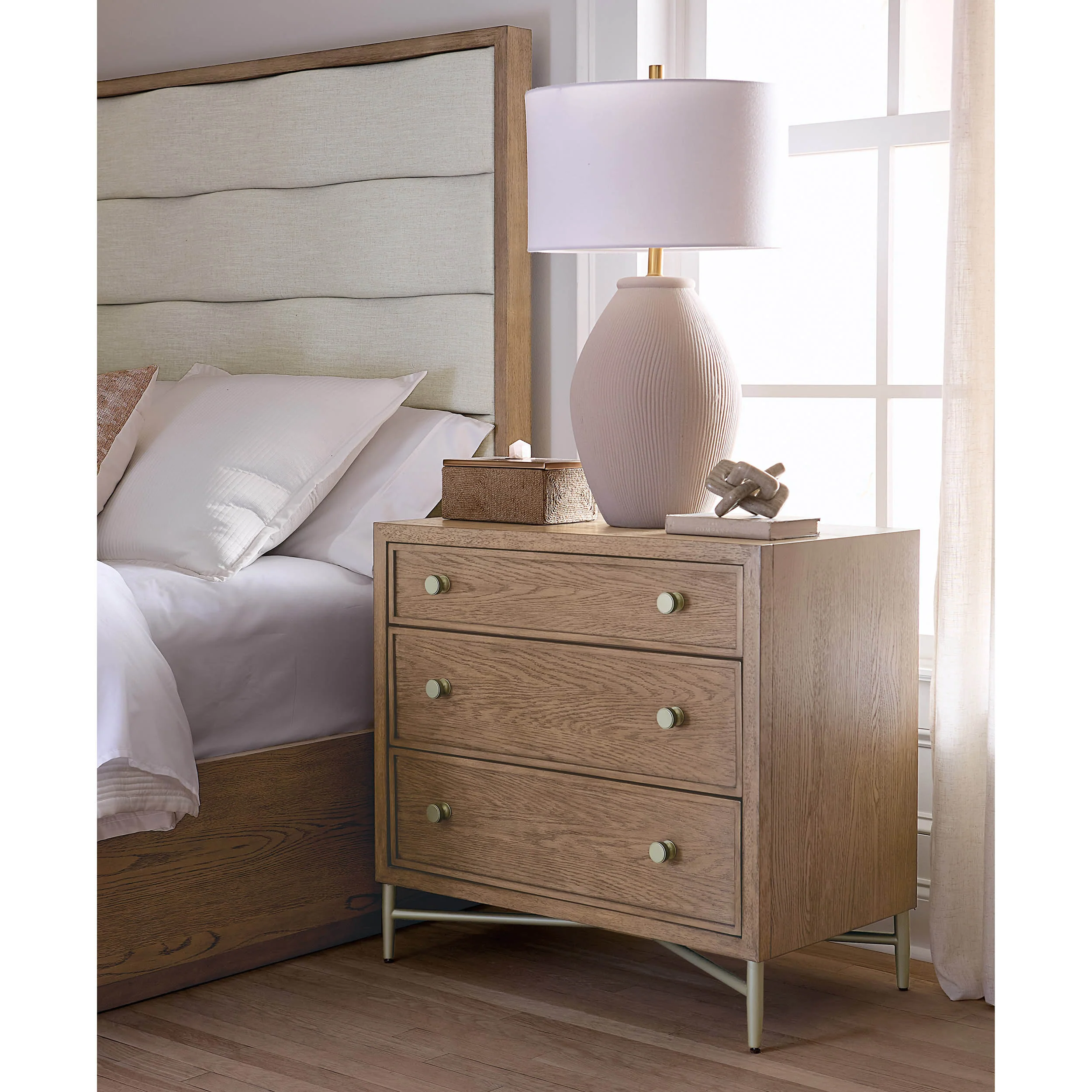 Sonnet 3 Drawer Nightstand, Wren - Image 5