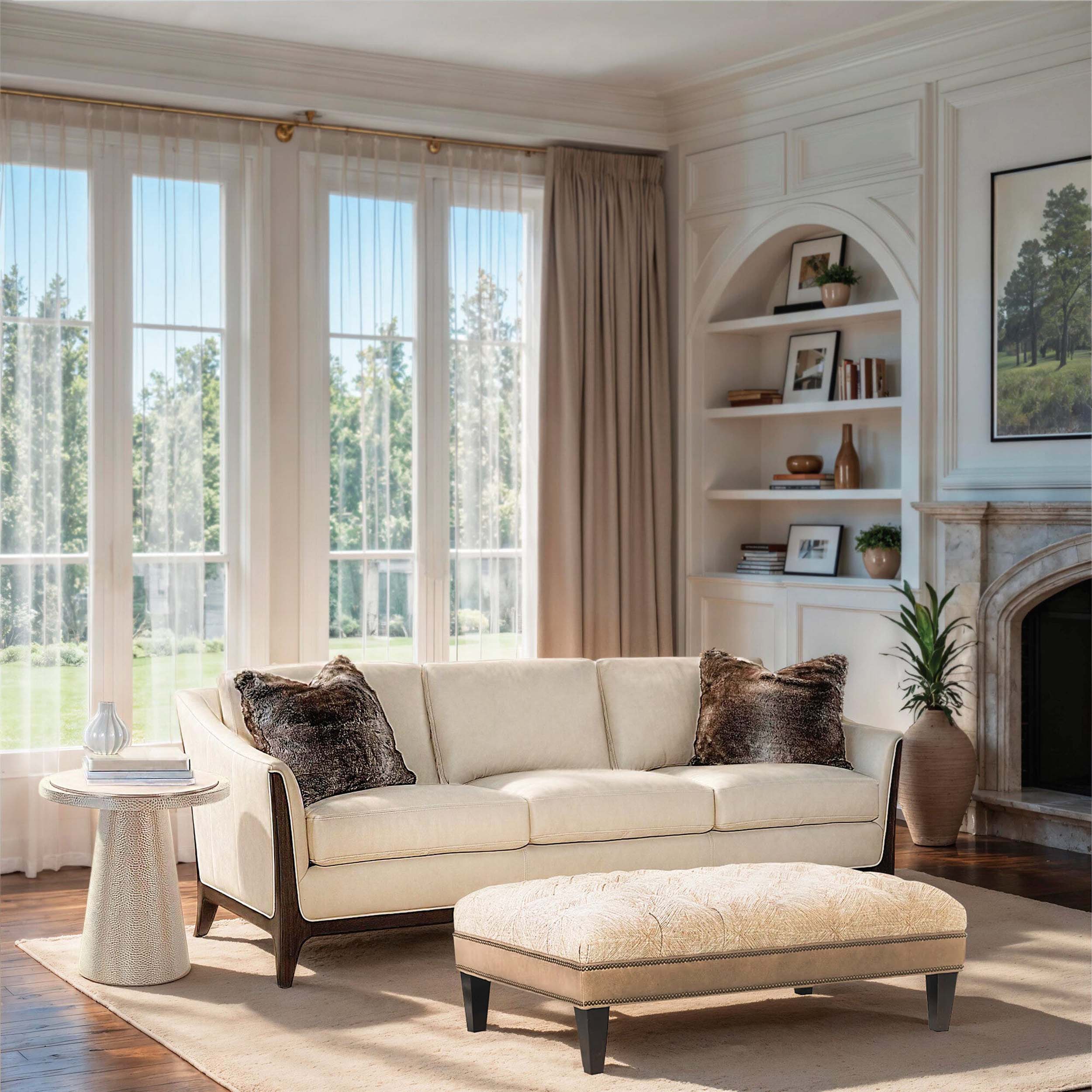Sophia Leather Sofa, Aline Stonewash - Image 5