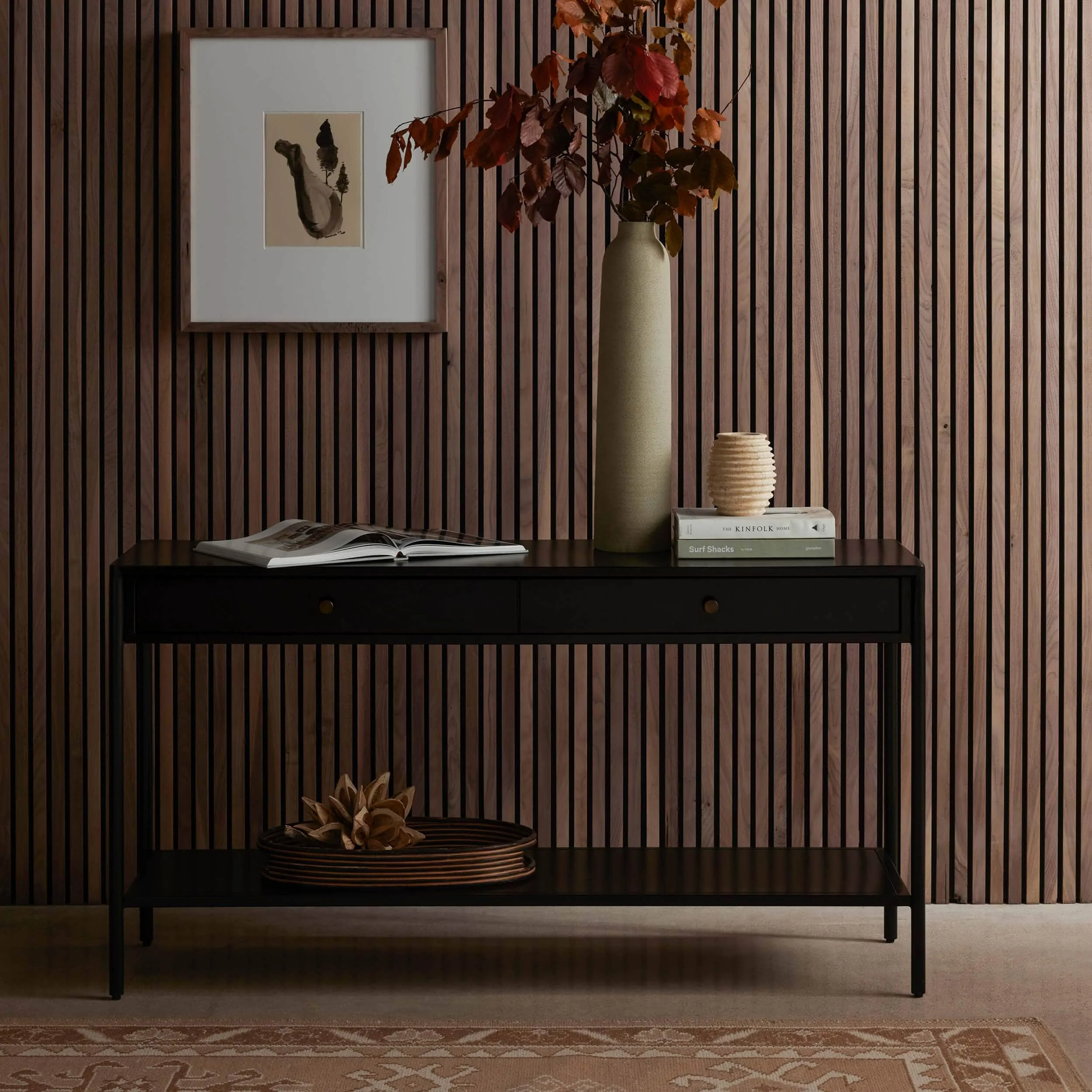 Soto Console Table, Black by Four Hands - Image 5