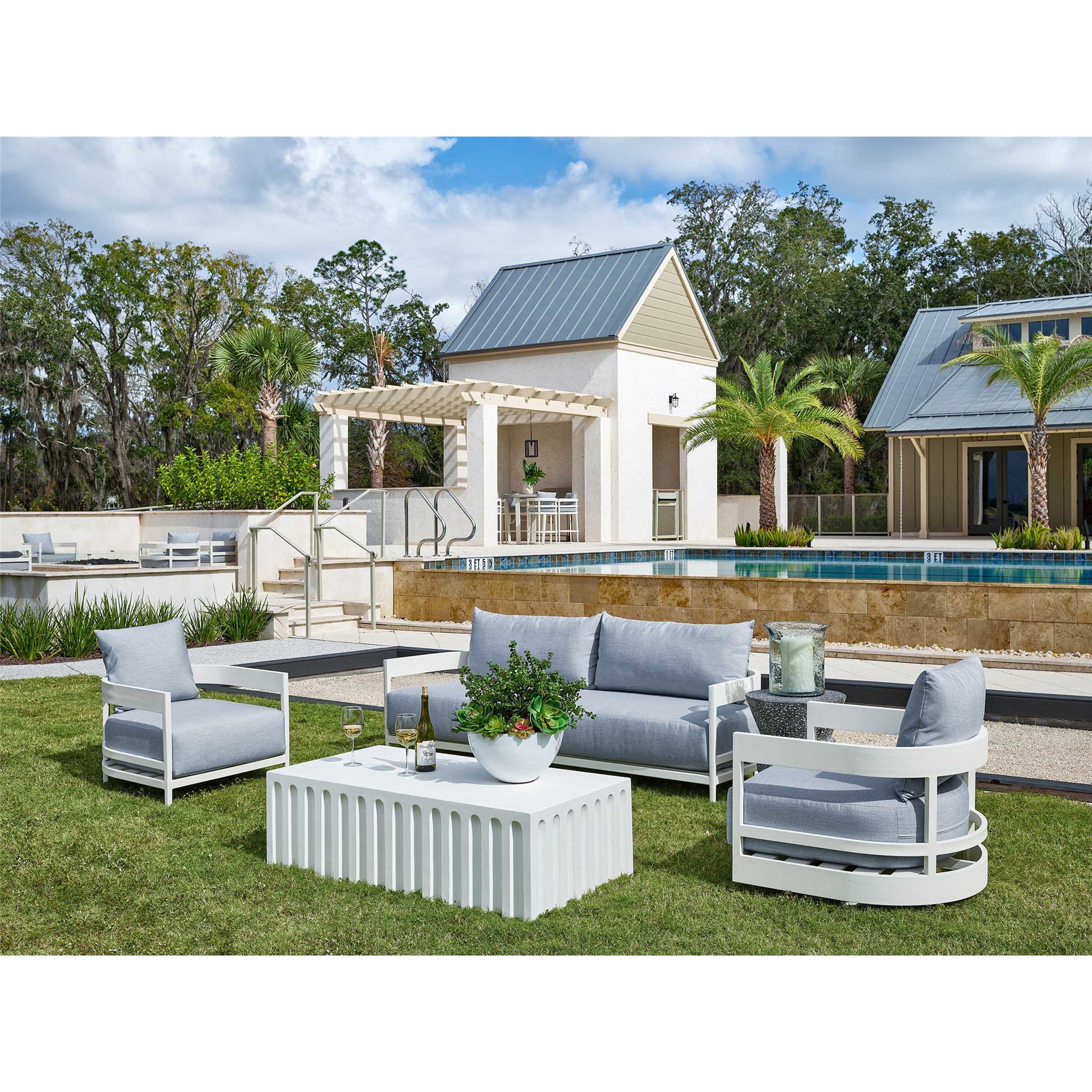 South Beach Outdoor Chair, Canvas Granite - Image 4
