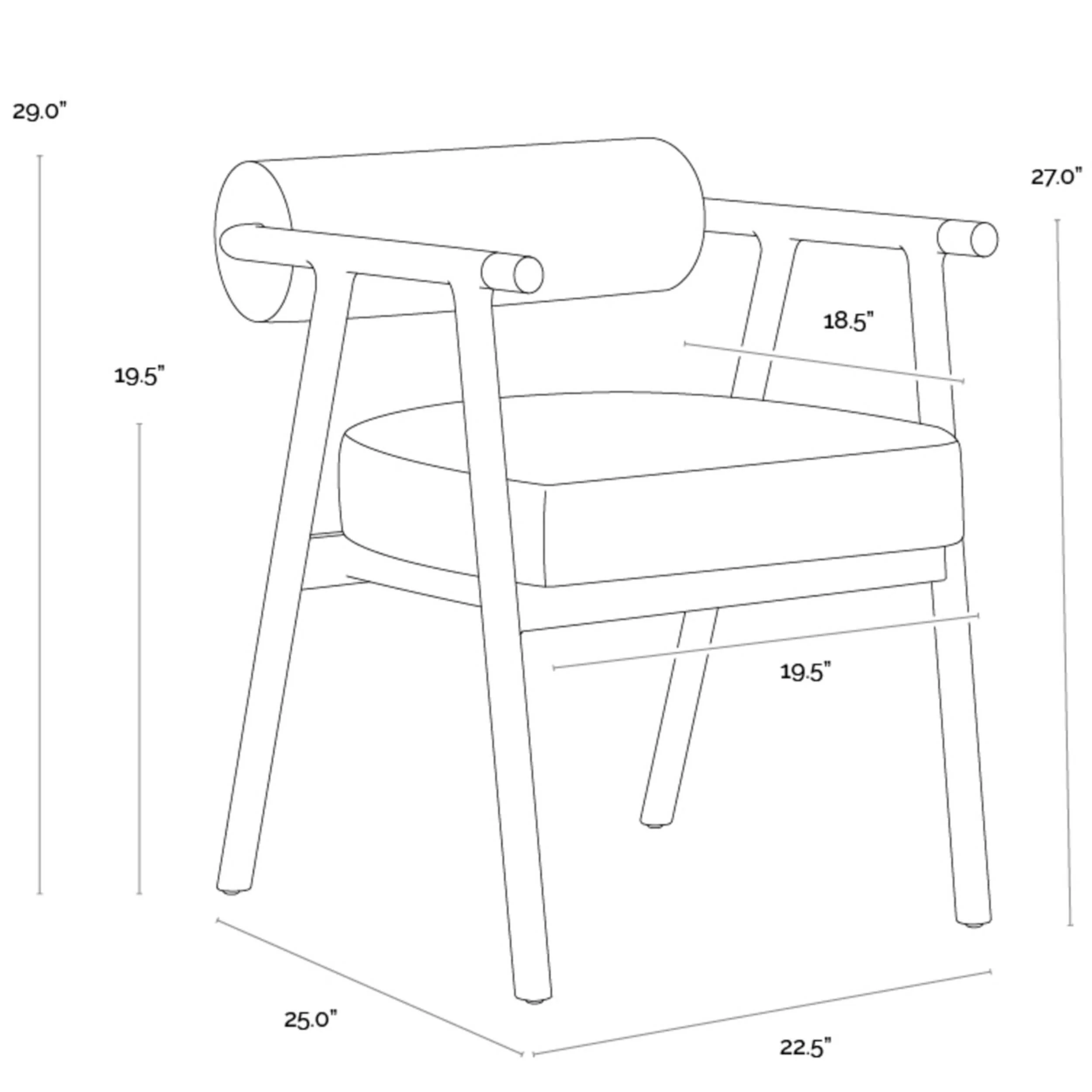 Sova Dining Arm Chair, Copenhagen White - Image 4