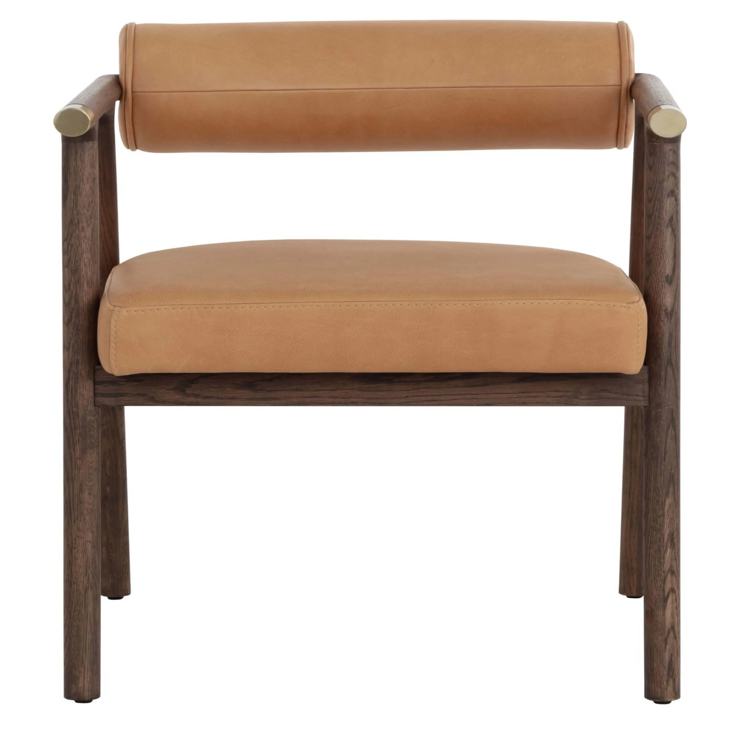 Sova Leather Dining Arm Chair, Sahara Camel - Image 2