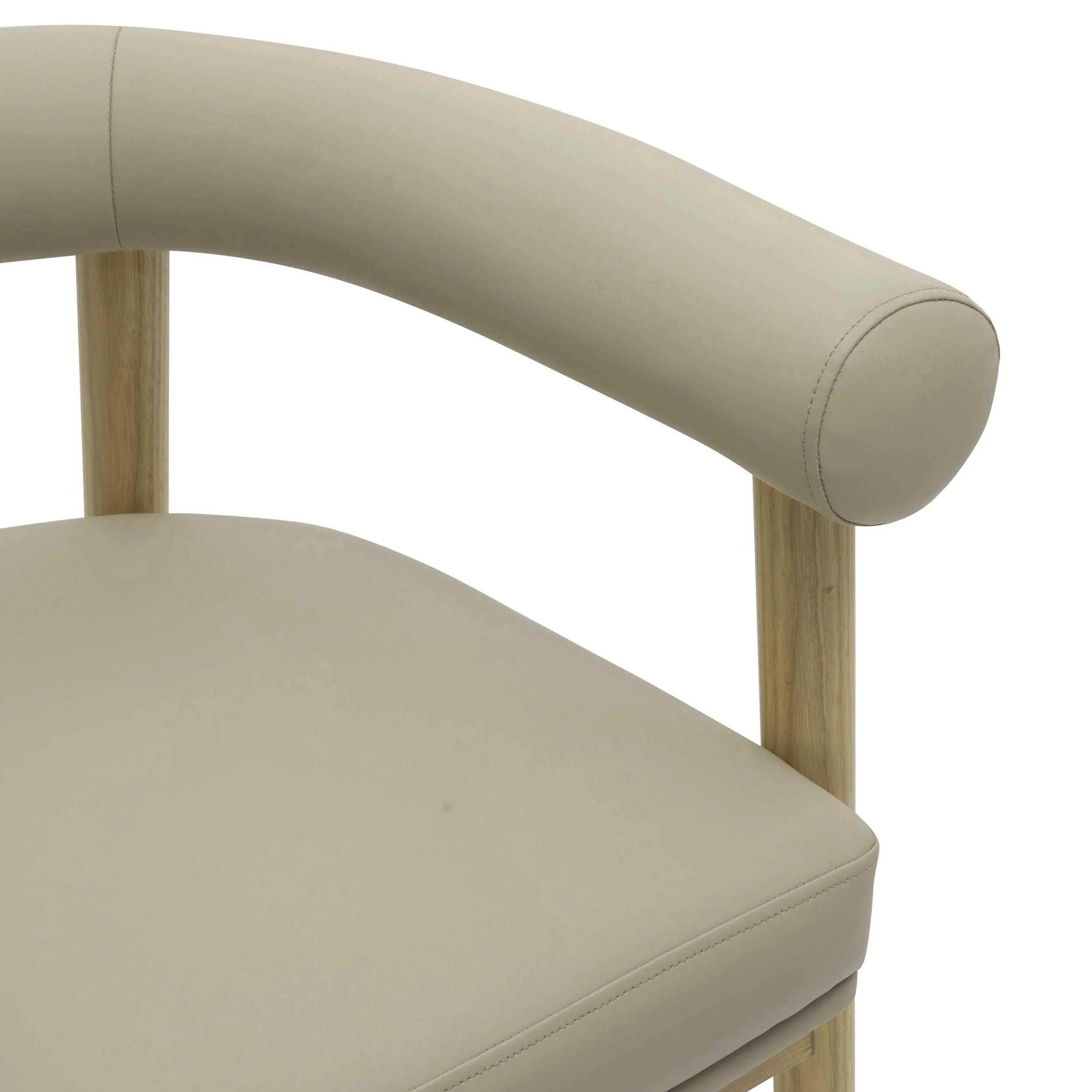 Spara Vegan Leather Counter Stool, Taupe - Image 4