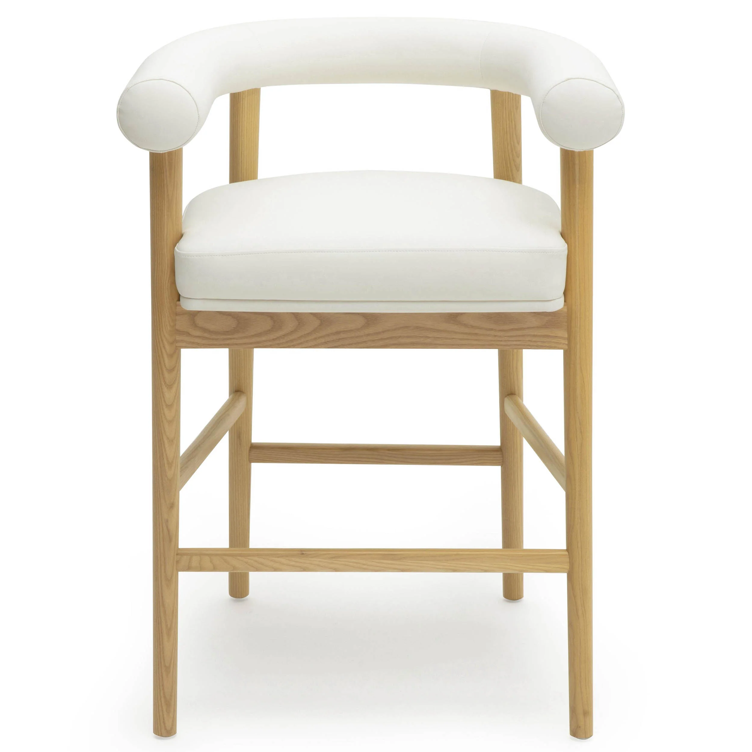 Spara Vegan Leather Counter Stool, White - Image 2