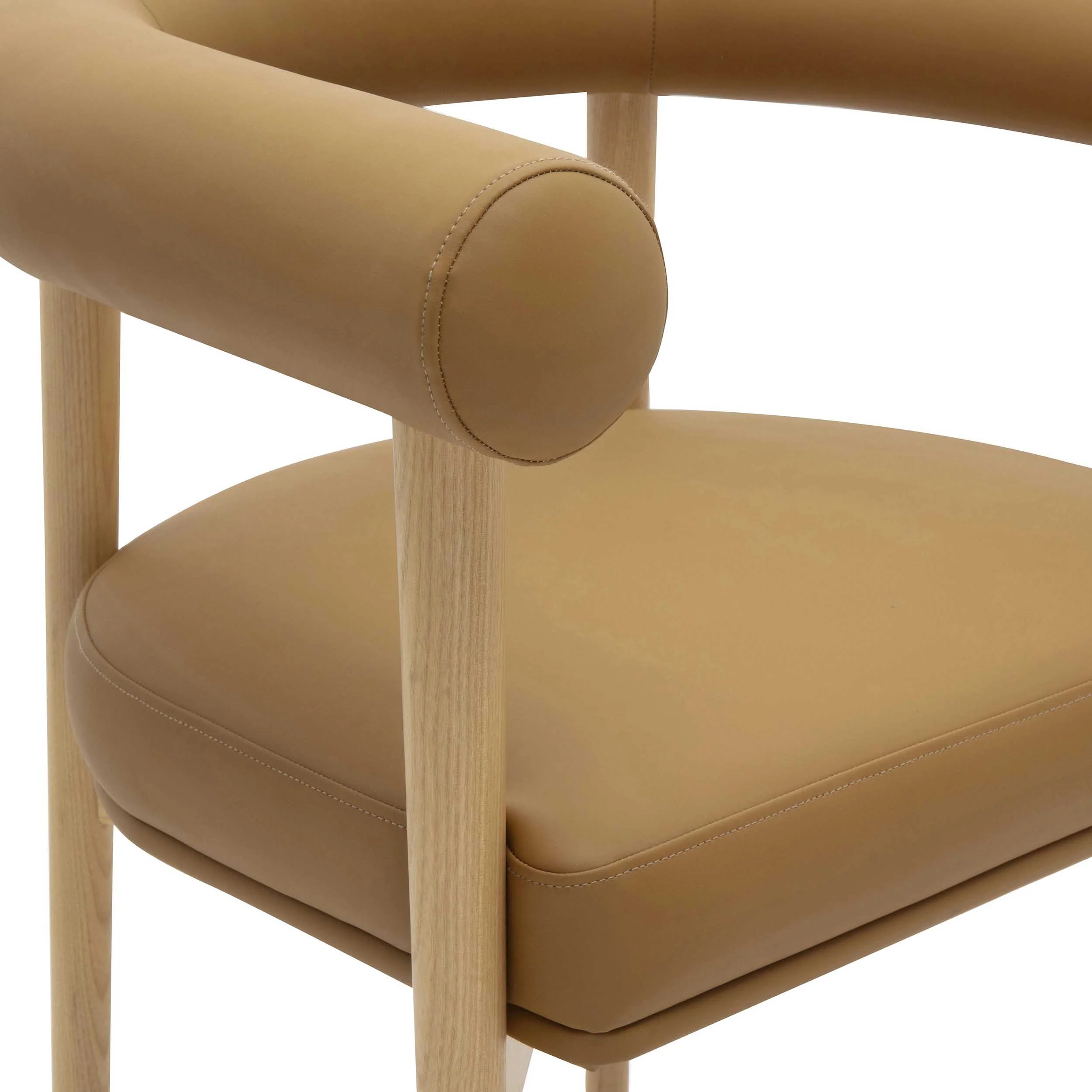Spara Vegan Leather Dining Chair, Cognac - Image 4
