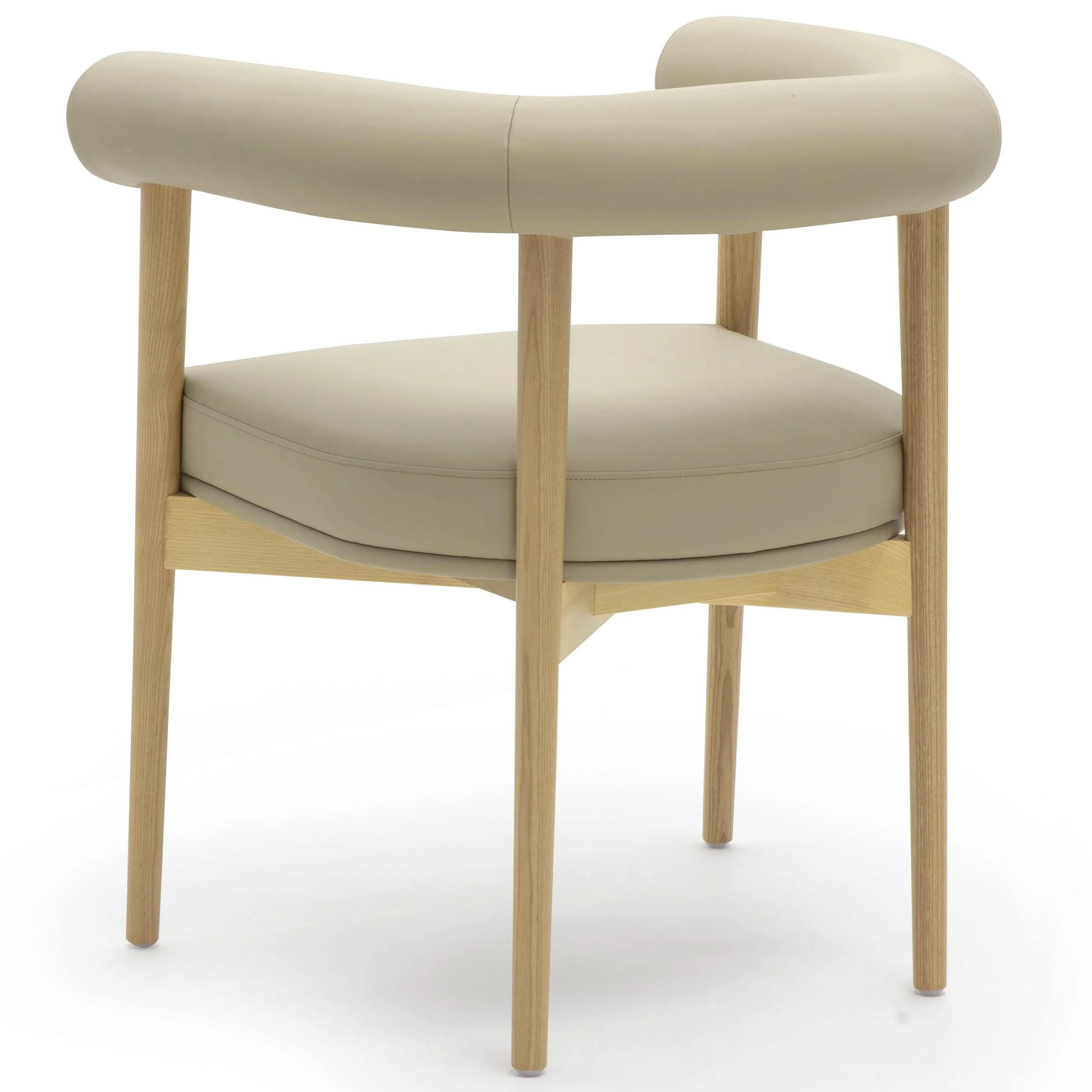 Spara Vegan Leather Dining Chair, Taupe - Image 3