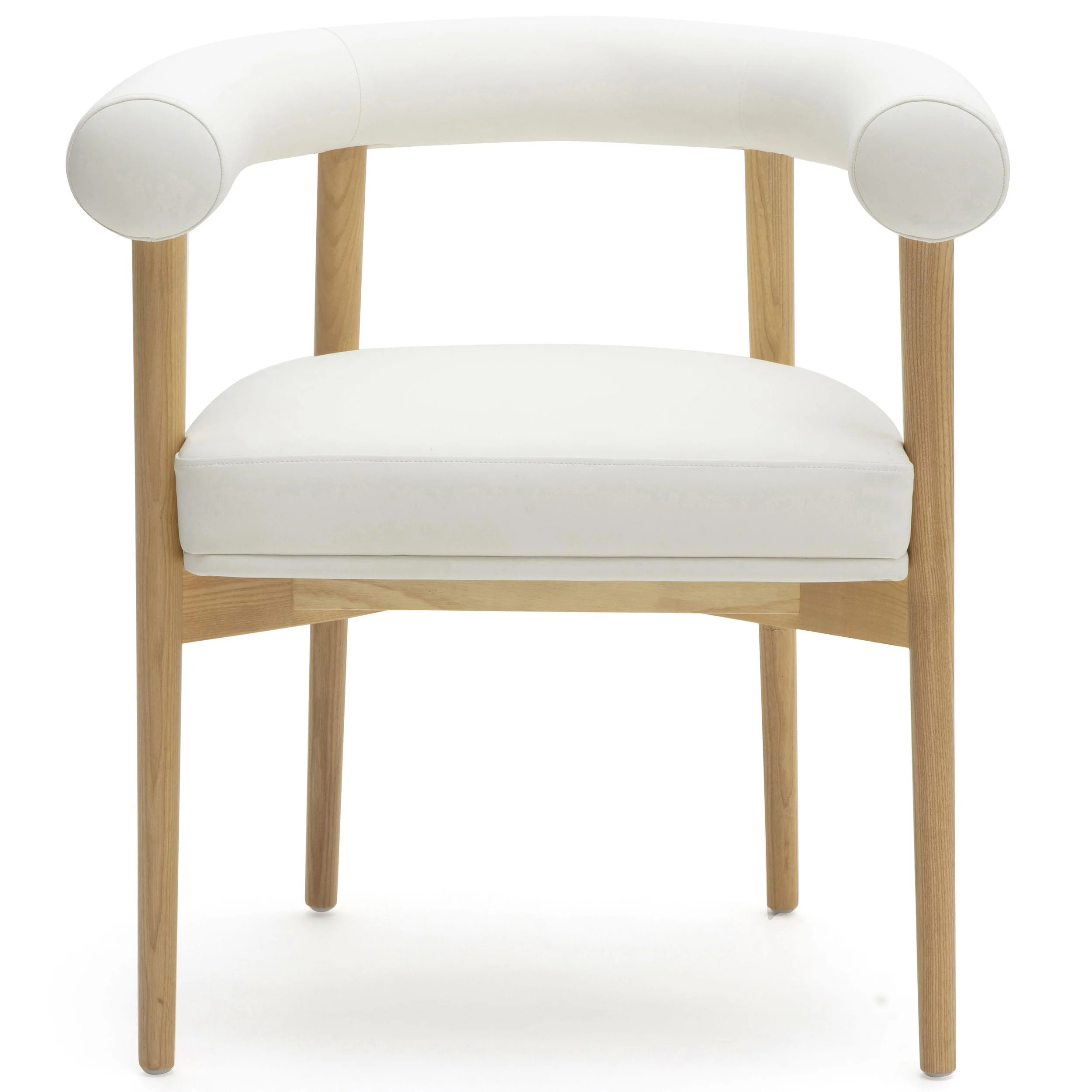 Spara Vegan Leather Dining Chair, White - Image 2