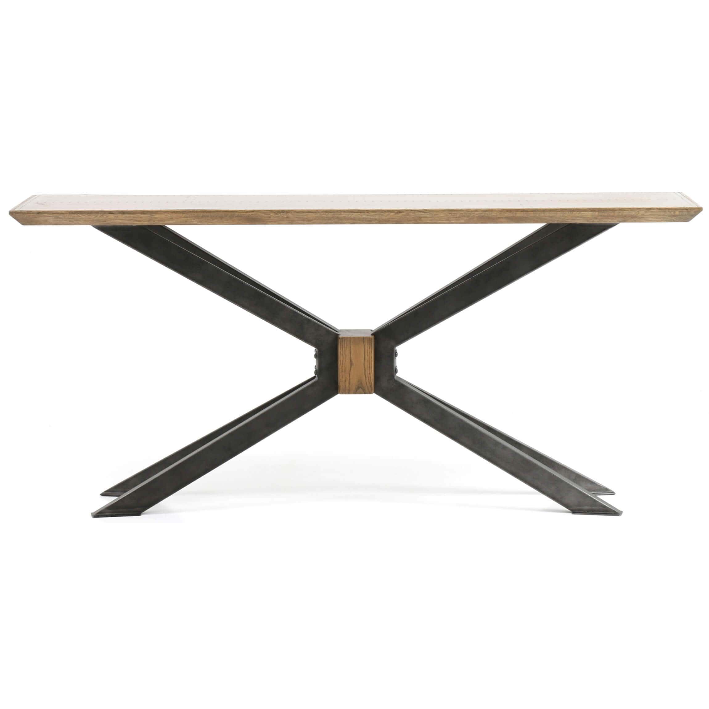 Spider Console Table, Bright Brass Clad by Four Hands - Image 3