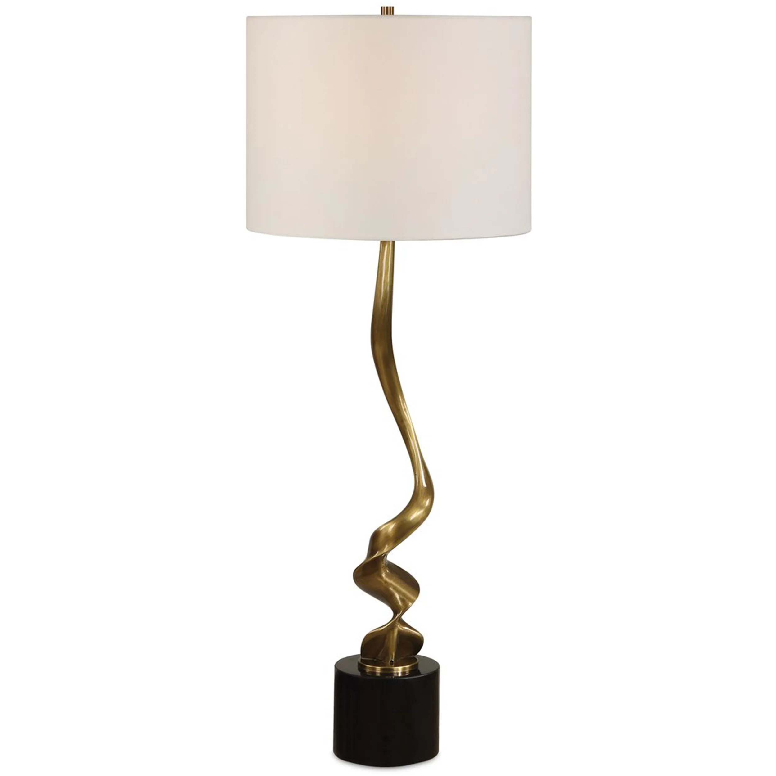 Spiraling Cordless Buffet Lamp, Gold - Image 2