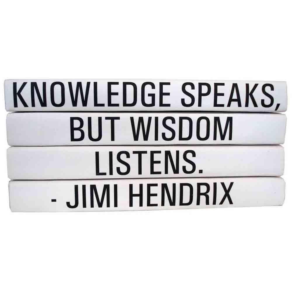Stack of Books, Knowledge Speaks