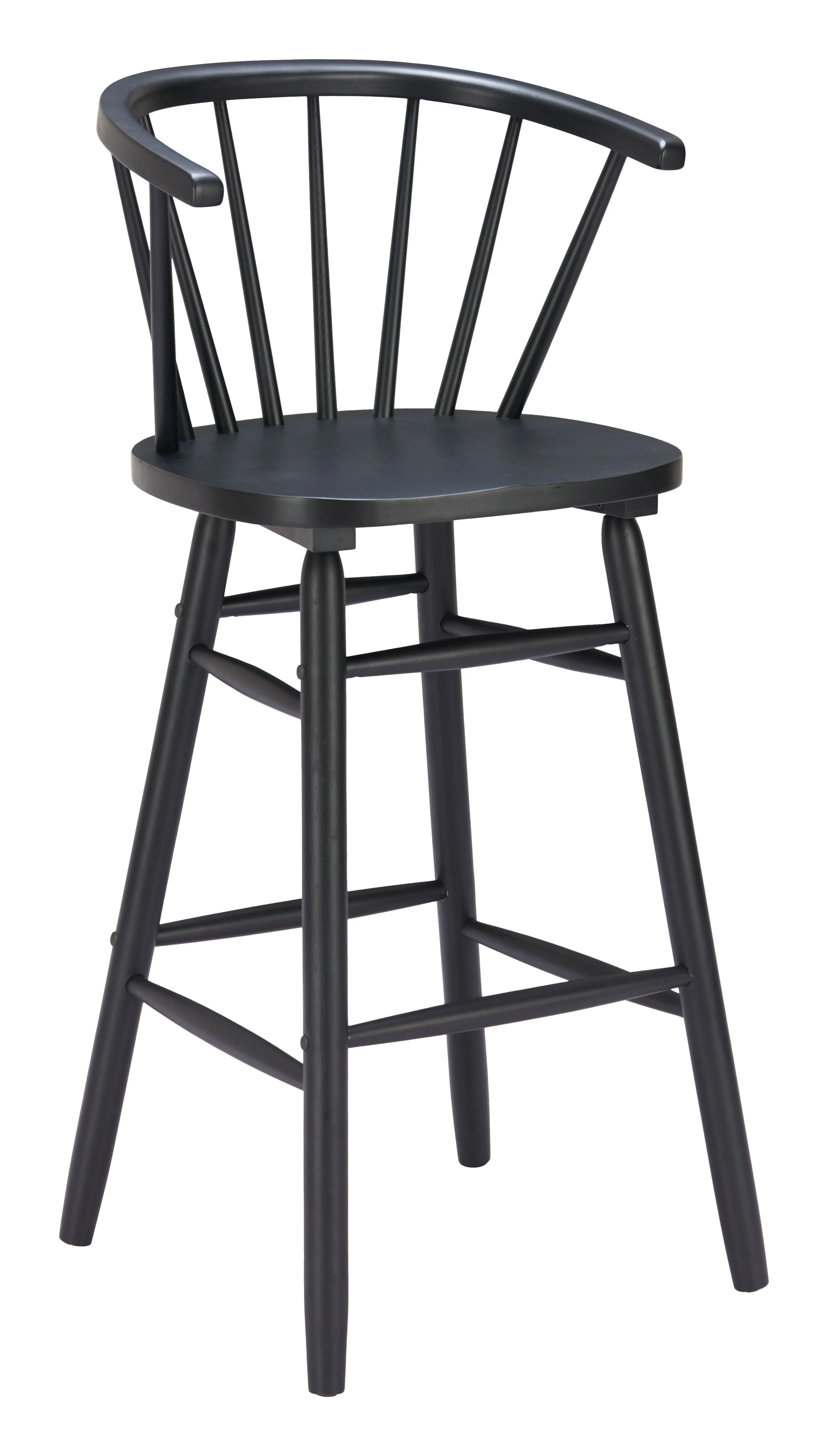 Stenger Bar & Counter Stool, Black, Set of 2