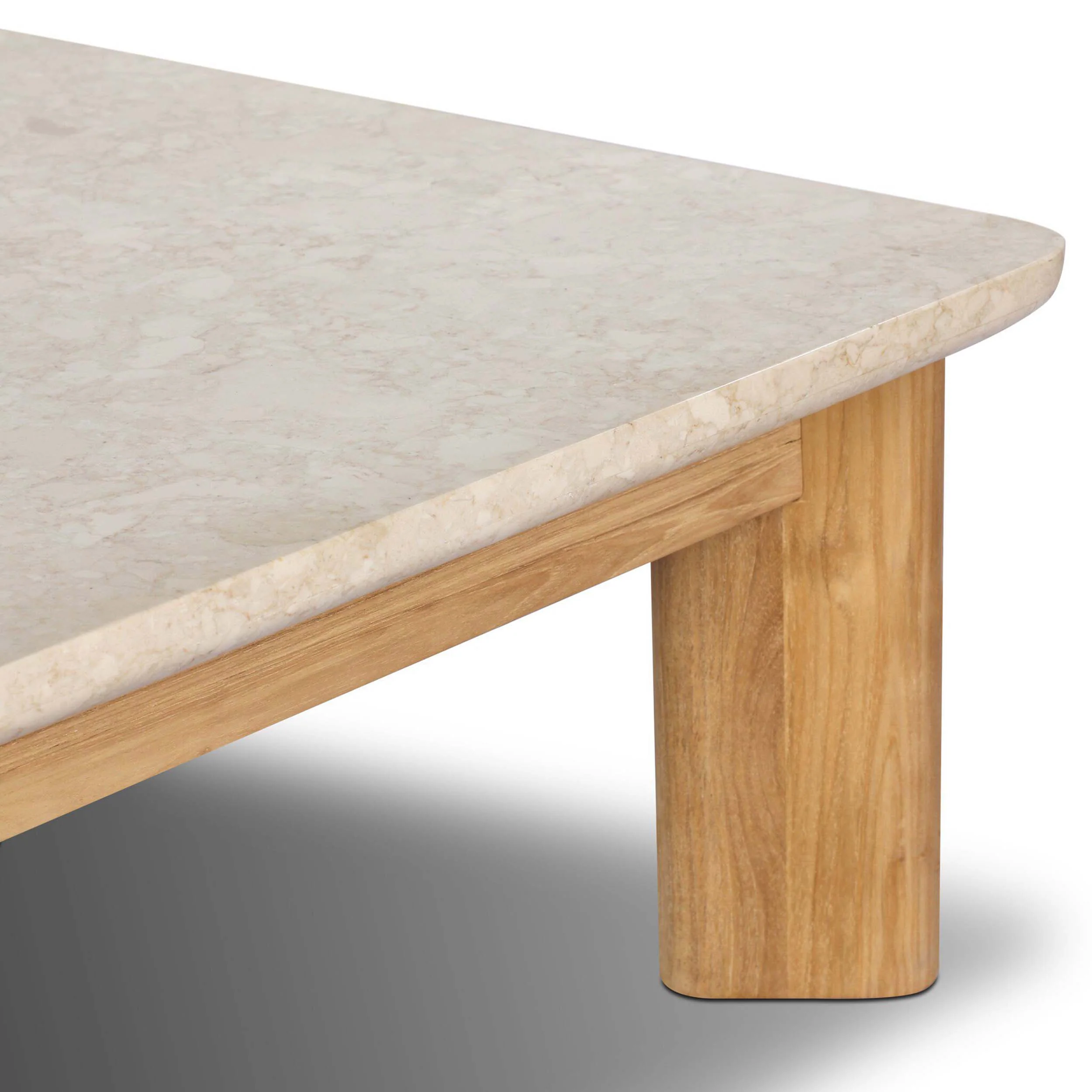 Sterling Outdoor Stone Coffee Table, Beige Fossil by Four Hands - Image 5