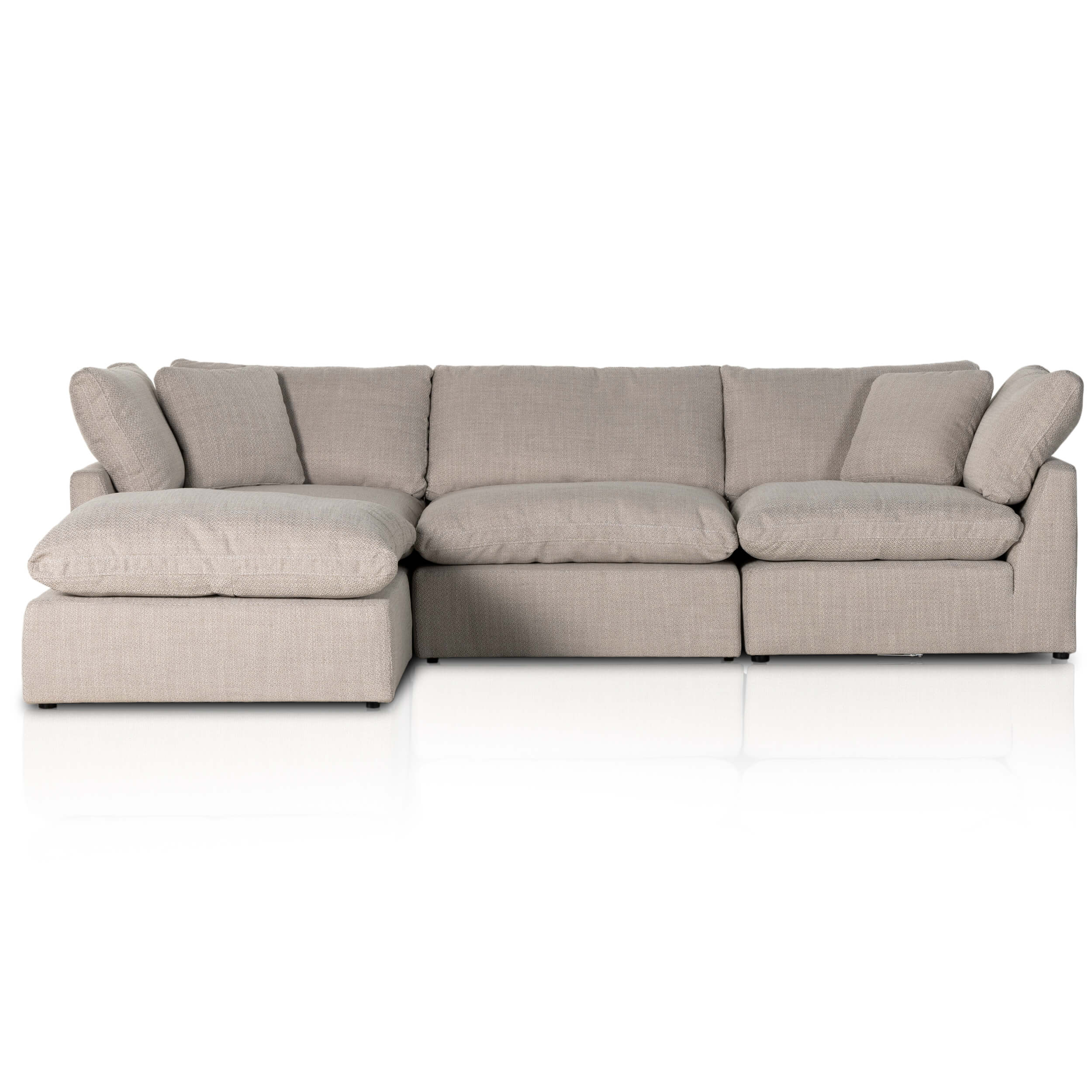 Stevie 3 Piece Sectional w/ Ottoman, Gibson Wheat by Four Hands - Image 3