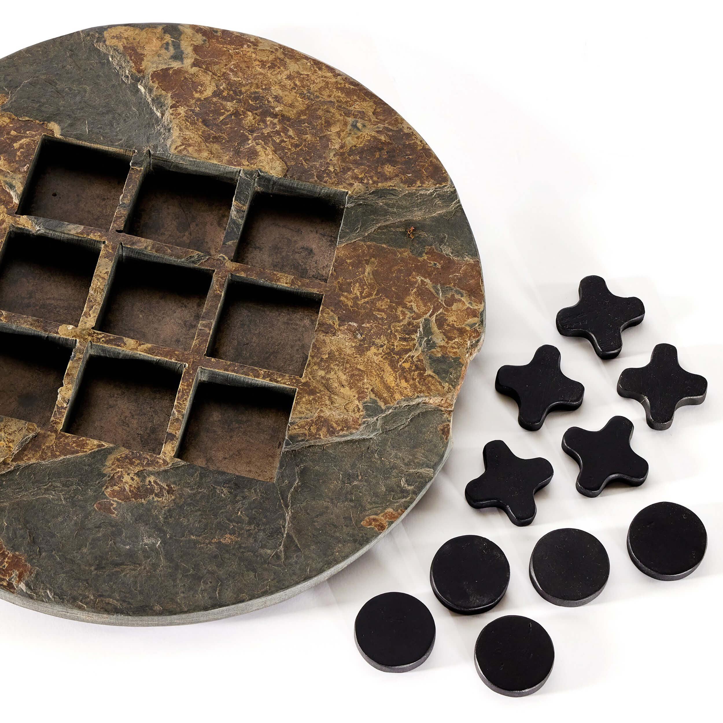 Stone Tic Tac Toe, Carbonized Black by Four Hands - Image 3