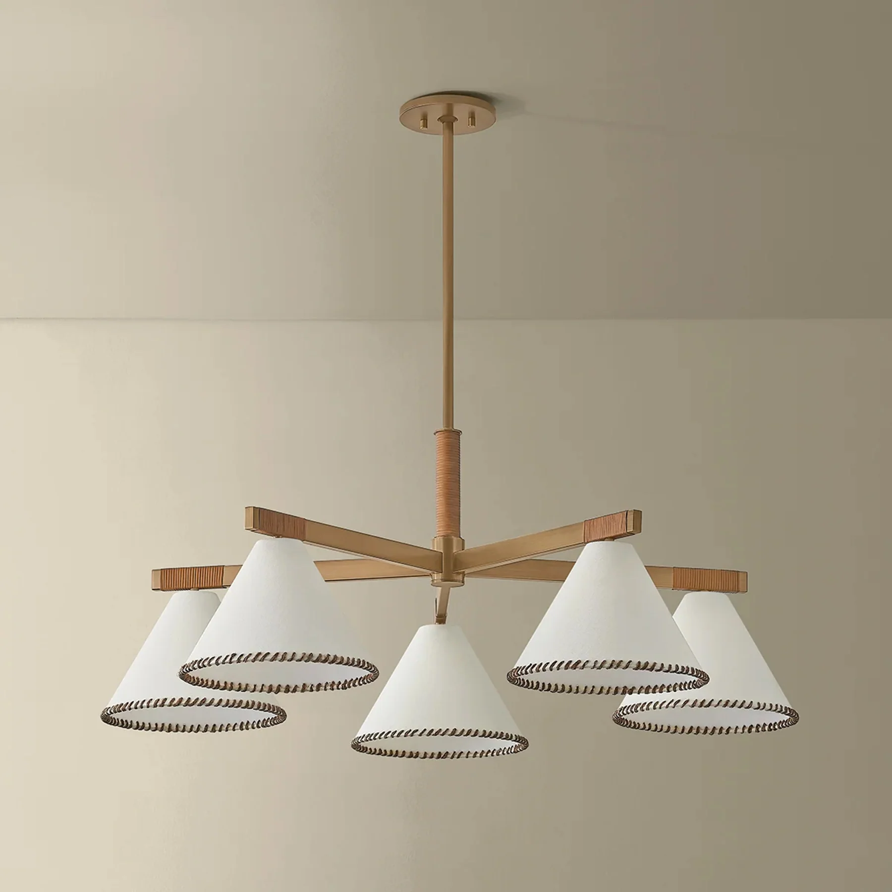 Stoney Chandelier, Patina Brass - Image 2