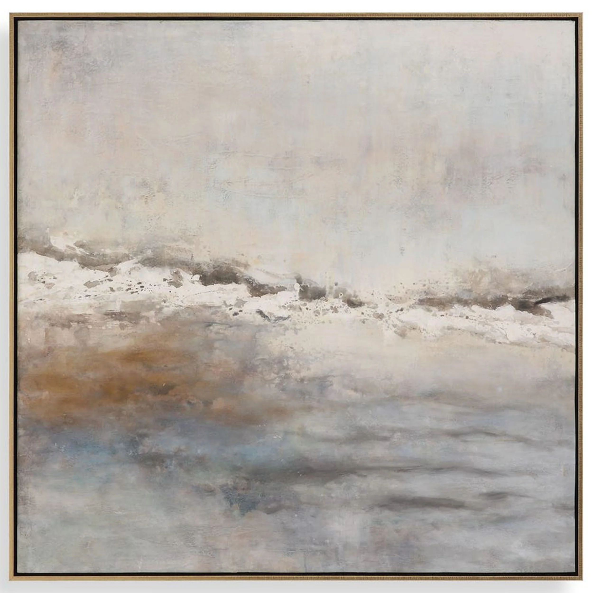 Storm Clouds Hand Painted Canvas, Gold