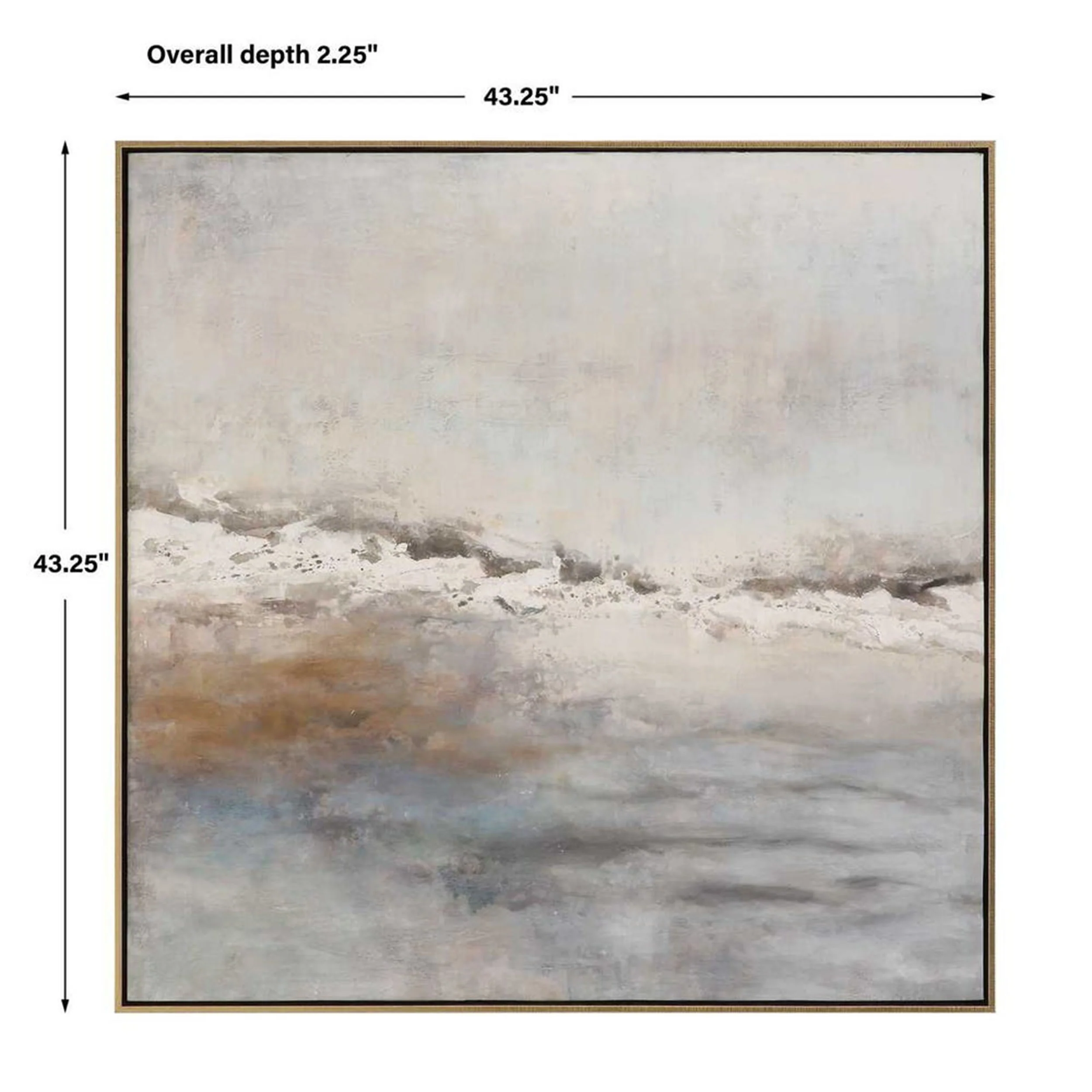 Storm Clouds Hand Painted Canvas, Gold - Image 6