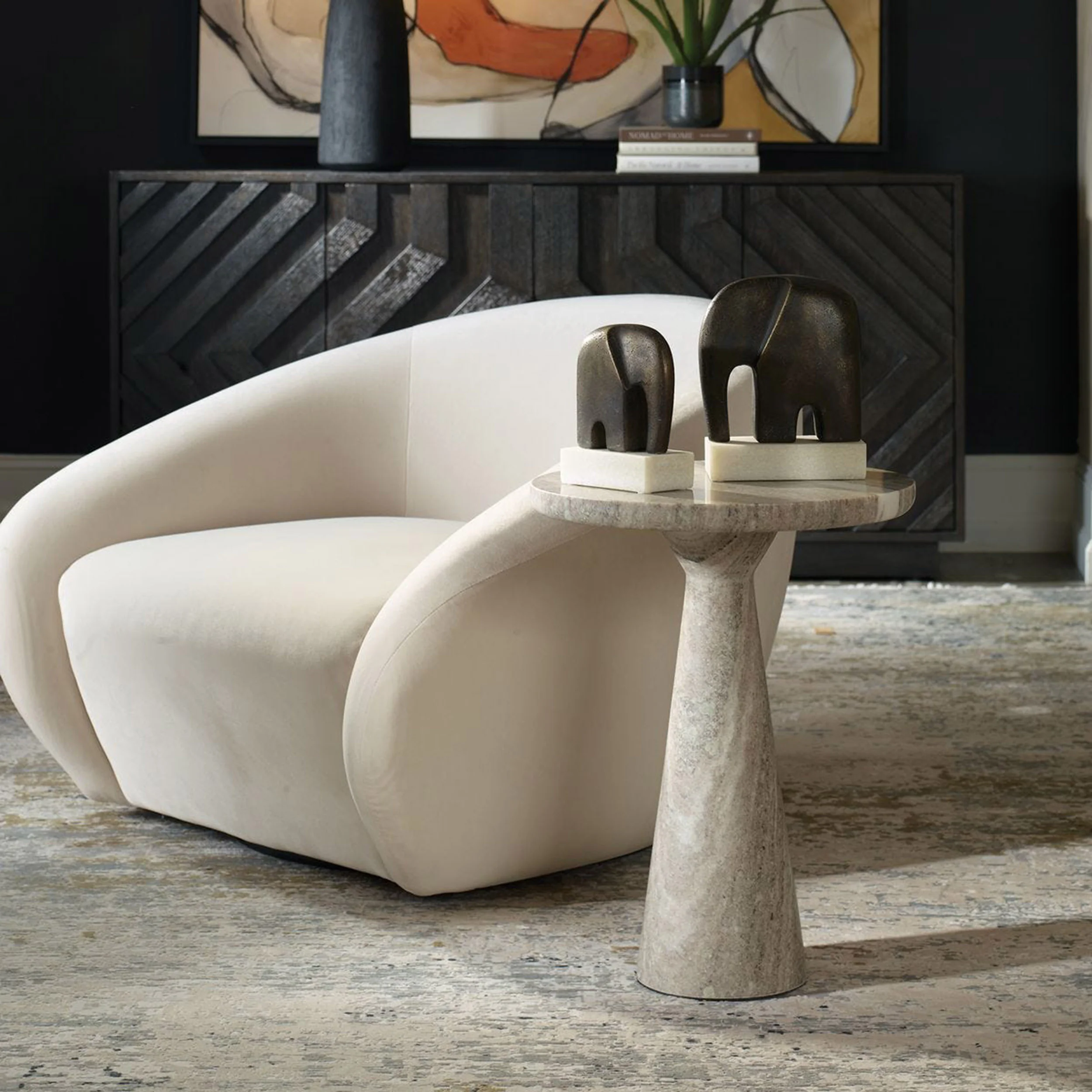 Stour Accent Table, Beige - Image 5