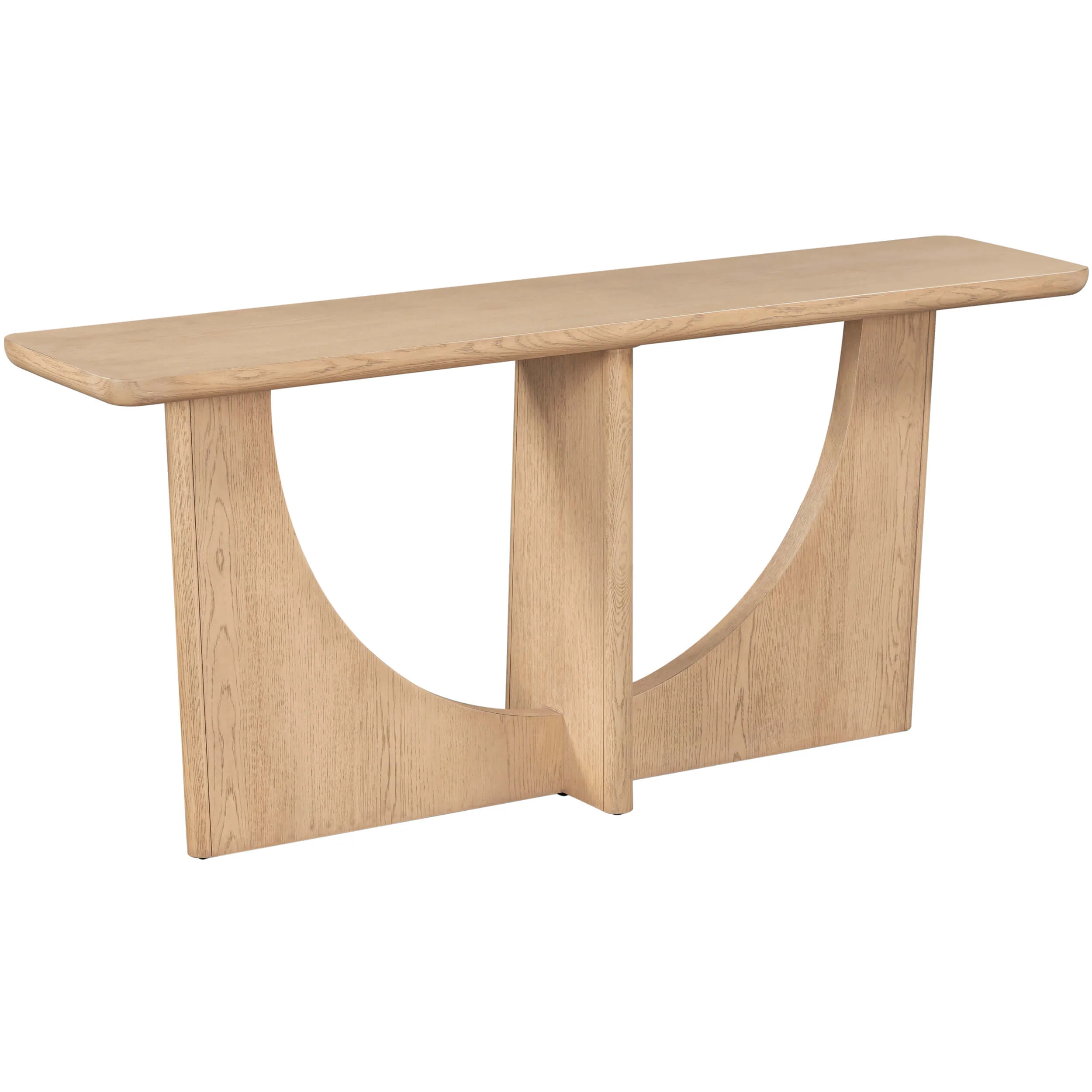Stratos Console Table, Raw Oak