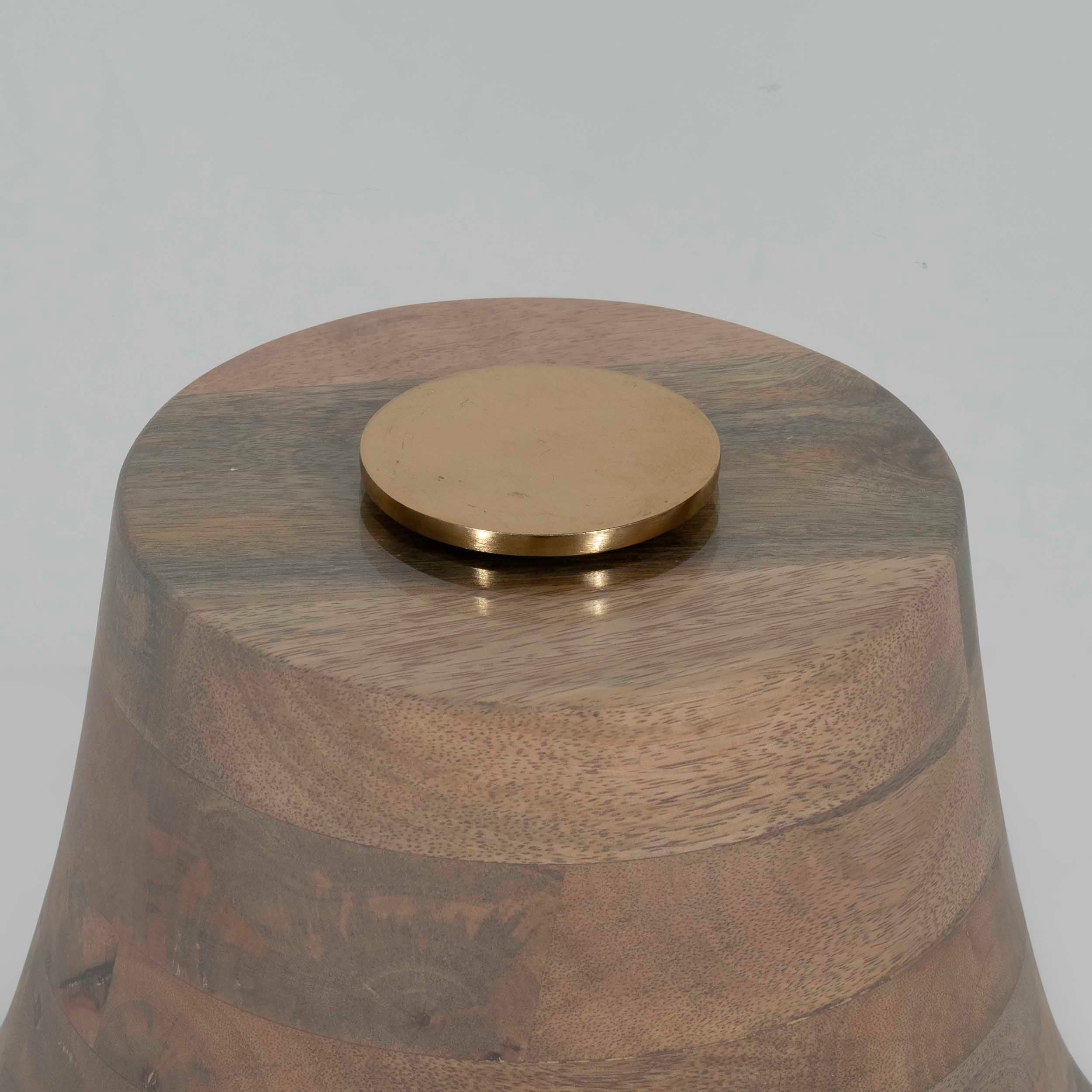 Striped Wood Coffee Table, Natural - Image 2