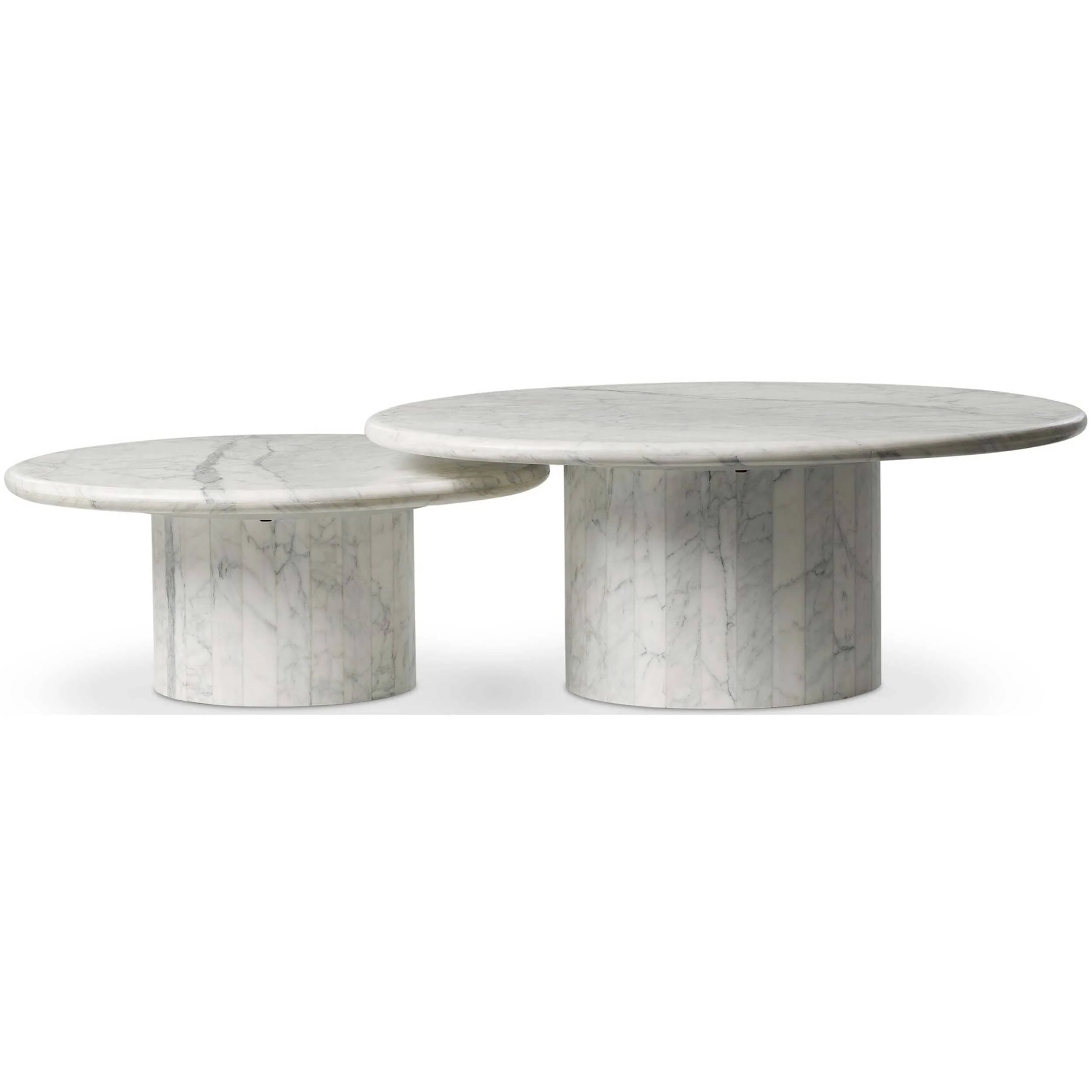 Stuart Nesting Coffee Tables, White by Four Hands - Image 2