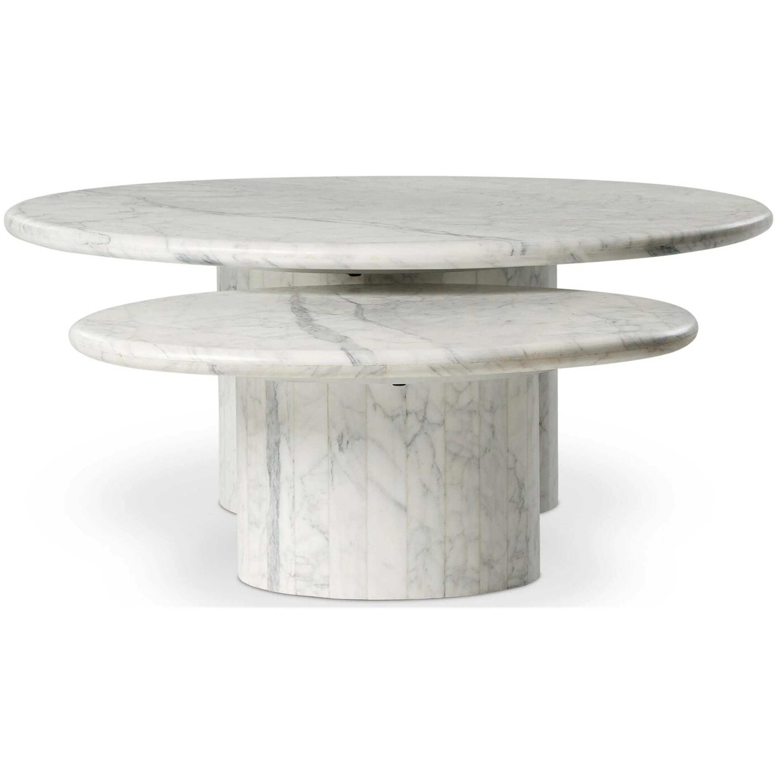 Stuart Nesting Coffee Tables, White by Four Hands - Image 3