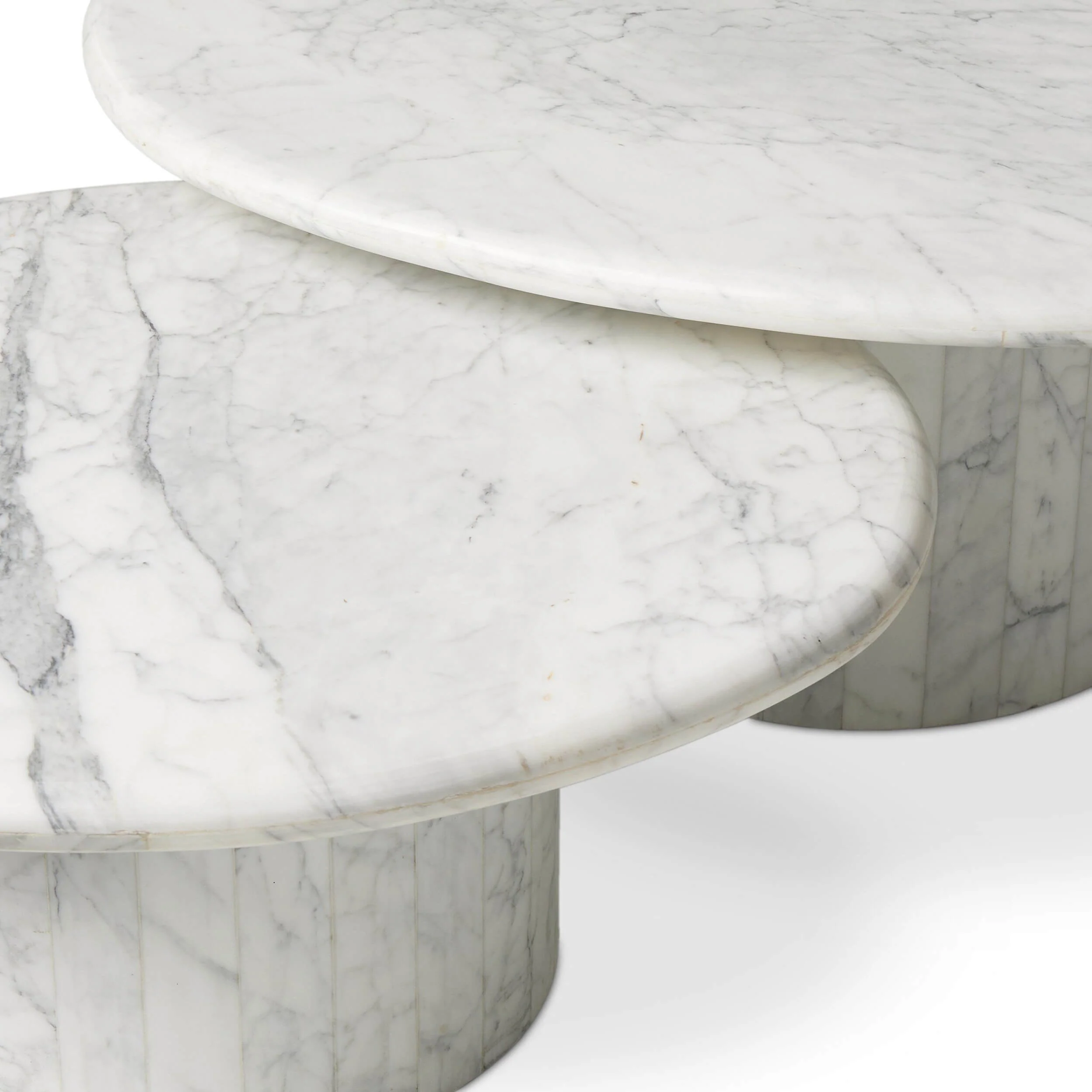 Stuart Nesting Coffee Tables, White by Four Hands - Image 4