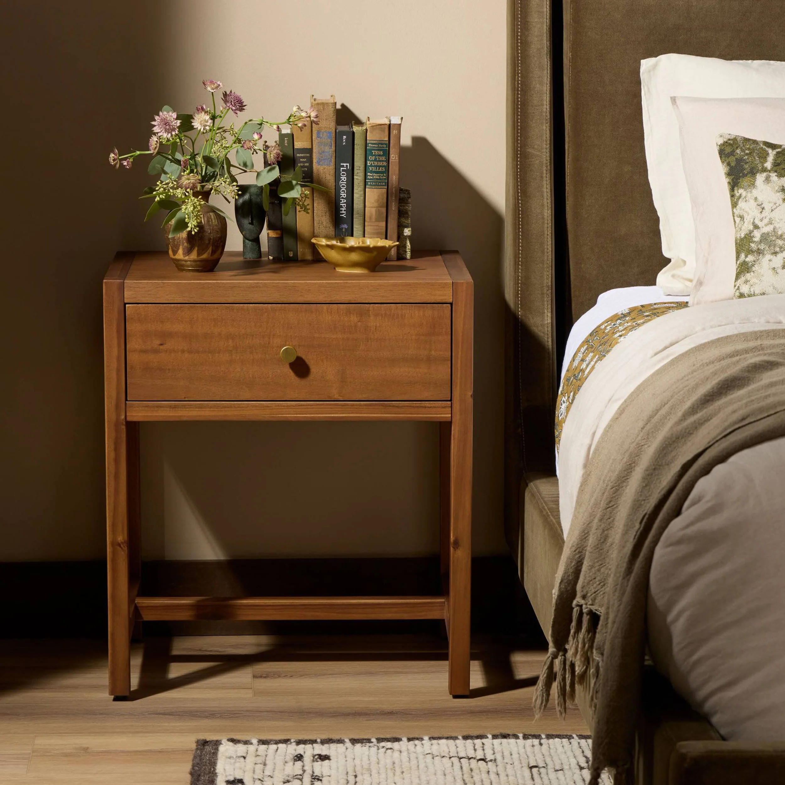 Sullivan Small Nightstand, Saddle Tan by Four Hands - Image 7