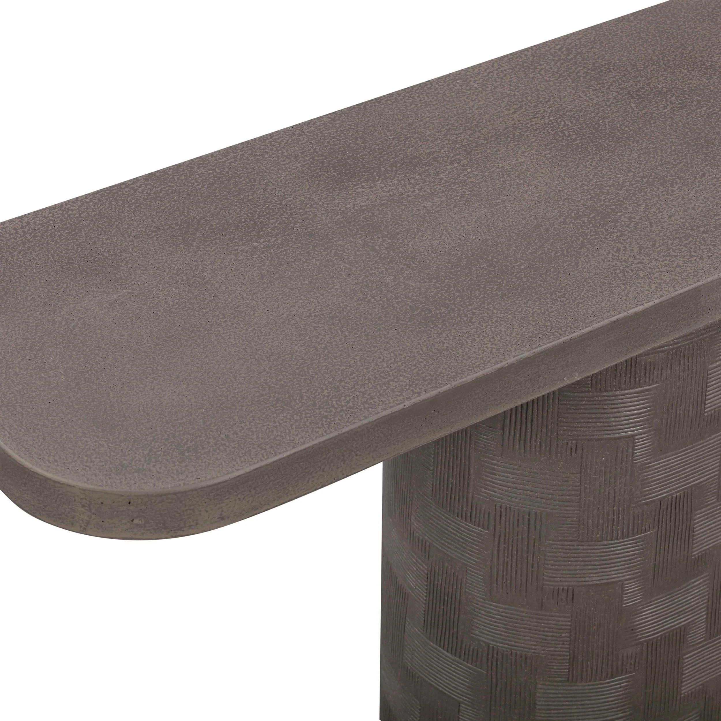 Suraya 55" Outdoor Console Table, Dark Umber - Image 5