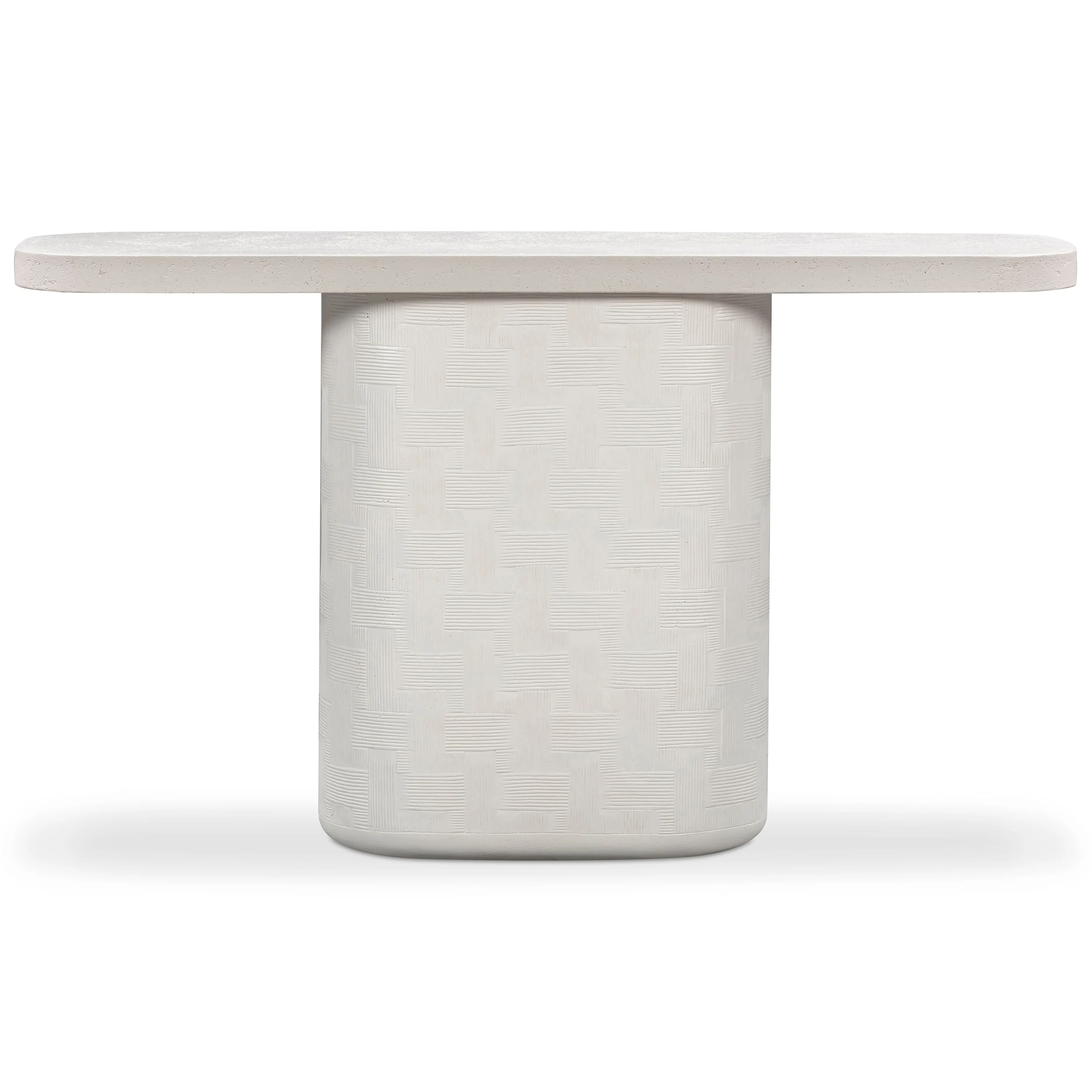 Suraya 55" Outdoor Console Table, Ivory - Image 2