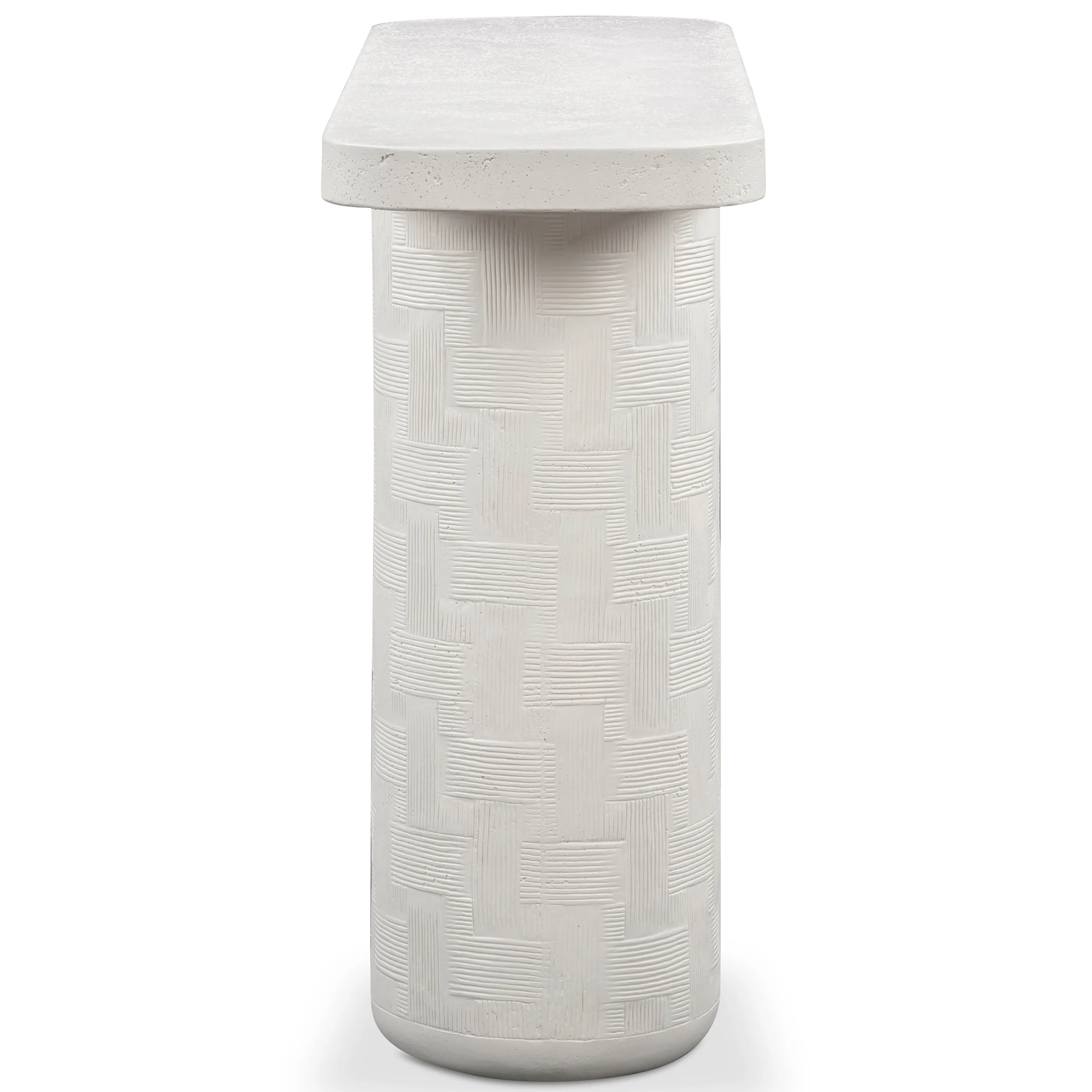 Suraya 55" Outdoor Console Table, Ivory - Image 3