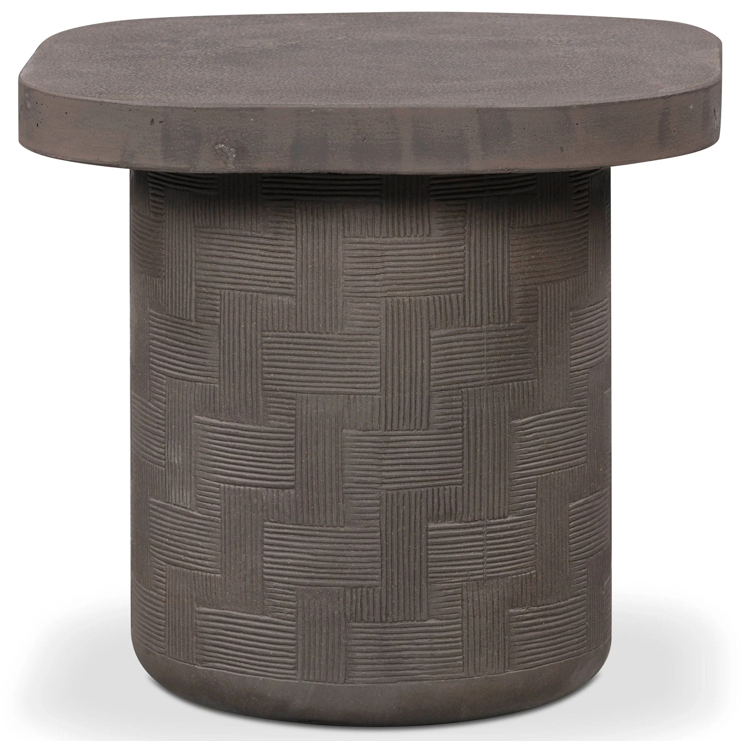 Suraya Outdoor Side Table, Dark Umber - Image 2