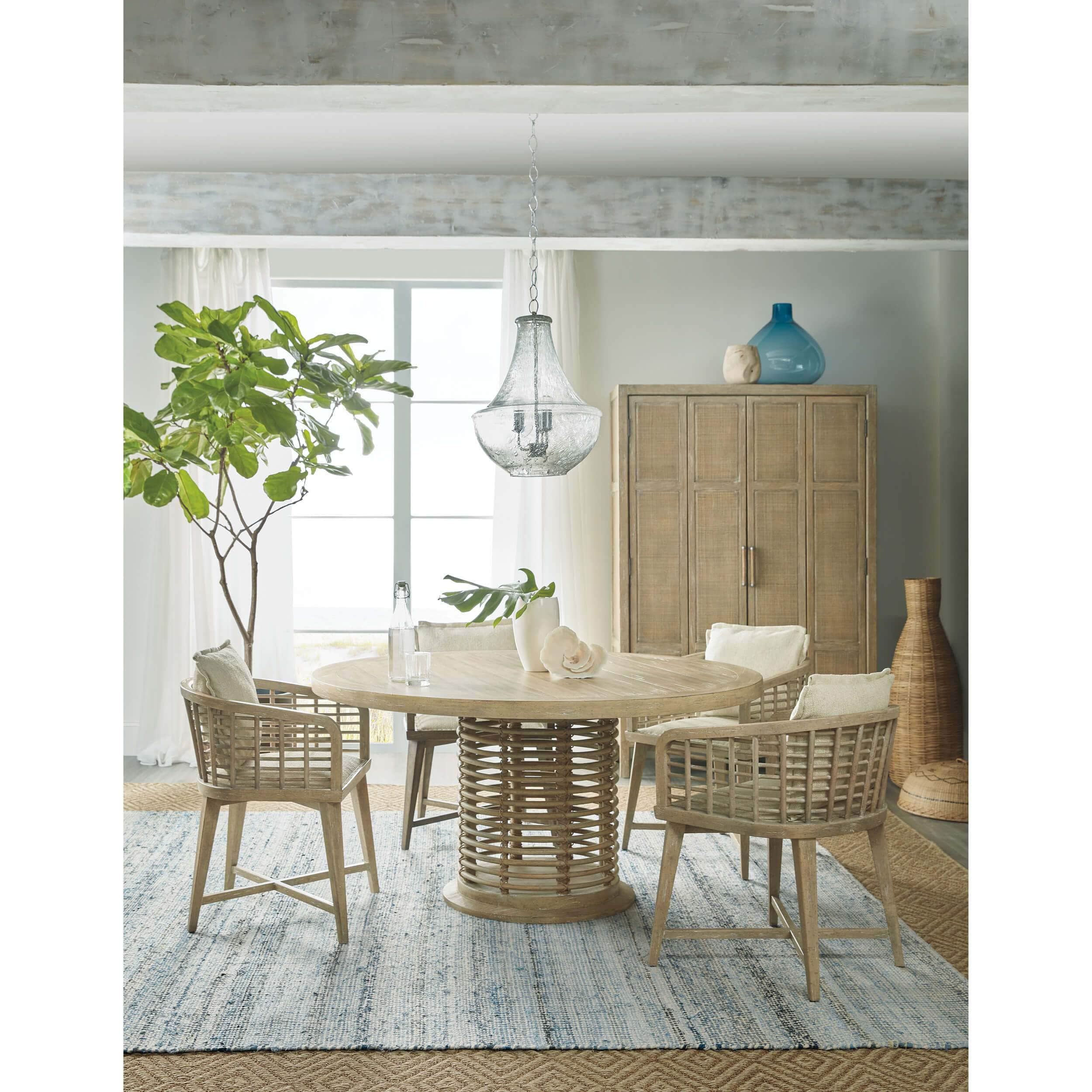 Surfrider 60" Rattan Dining Table - Image 3