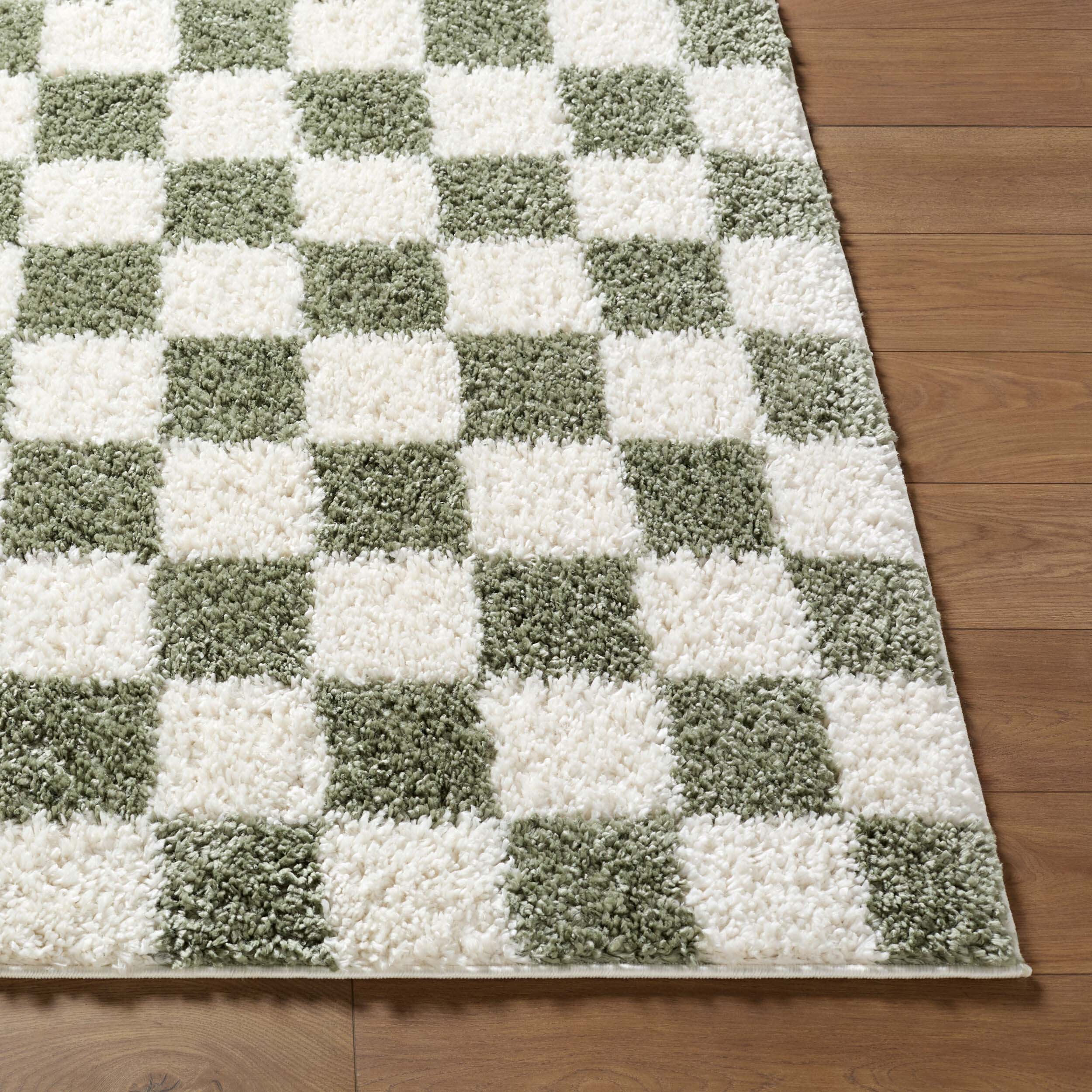 Surya Lovebliss Rug Czechia CZE-2305, Olive Checker - Image 2