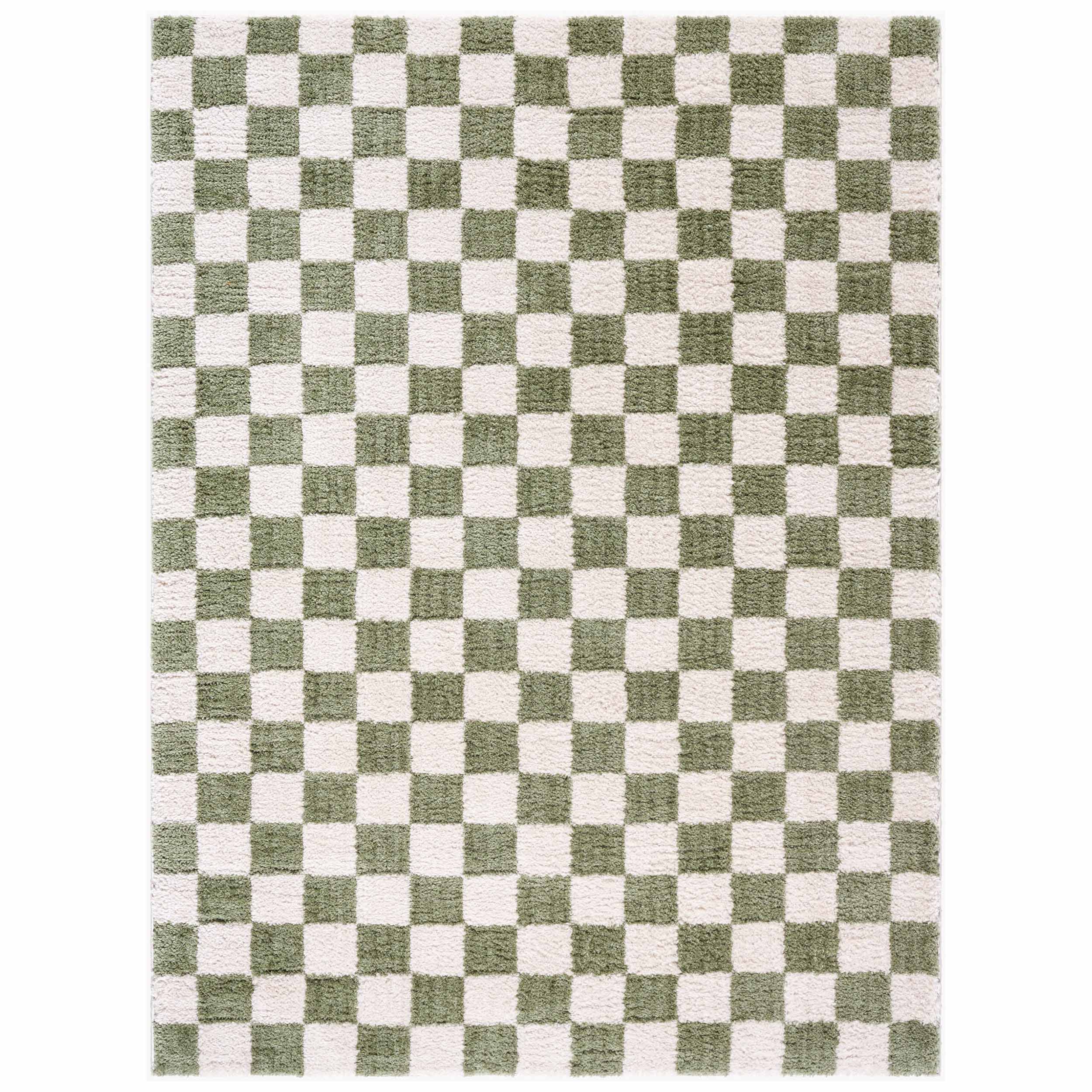 Surya Lovebliss Rug Fossay Shag FSG-2330, Green/Ivory