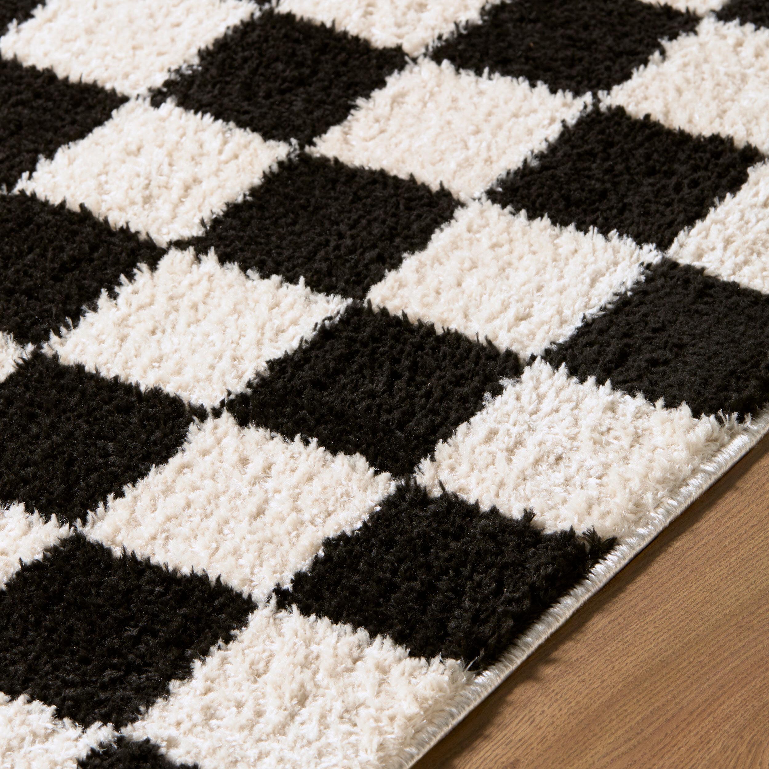 Surya Lovebliss Rug Fossay Shag FSG-2347, Black/Ivory - Image 4
