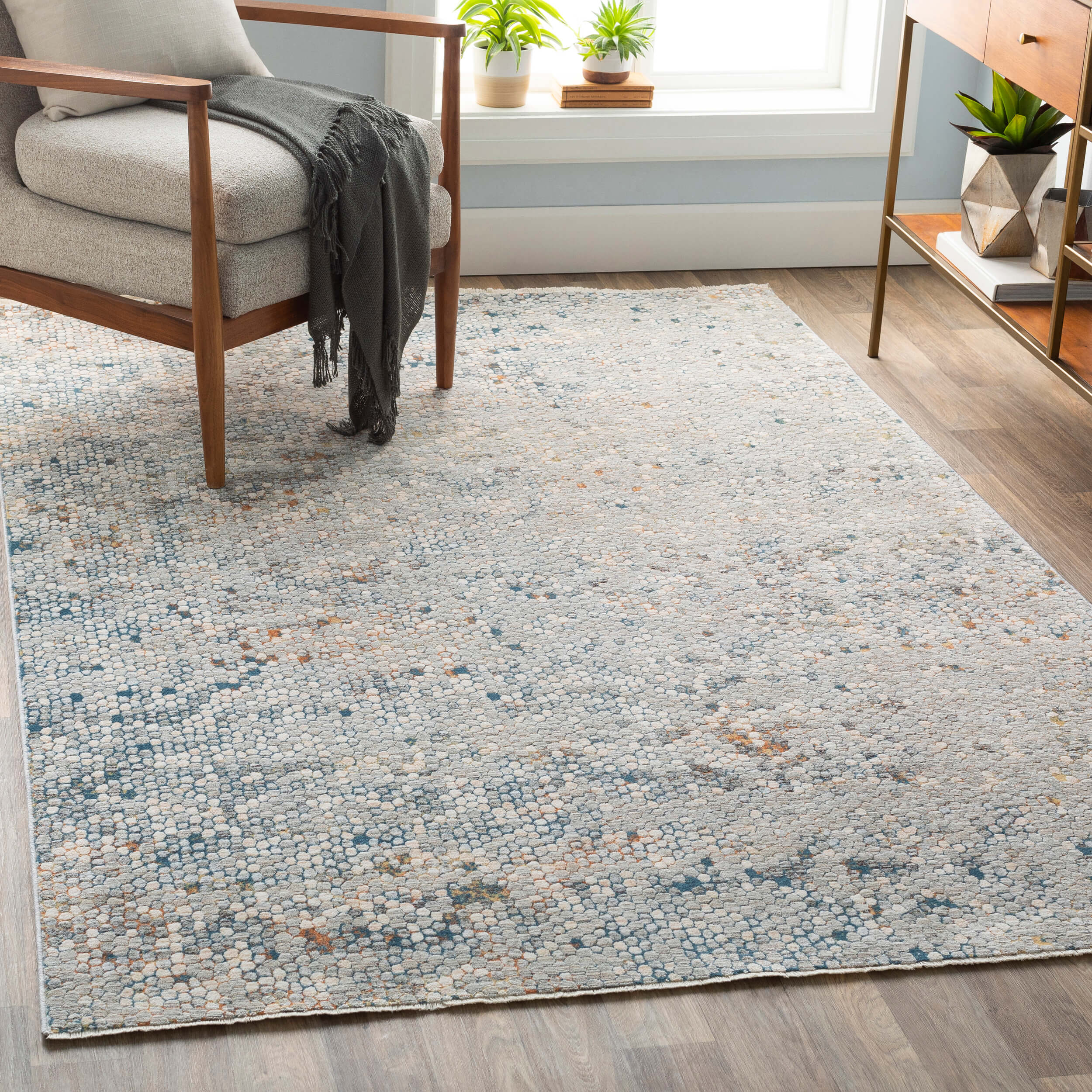 Surya Rug Presidential PDT-2312, Teal/Ivory - Image 5