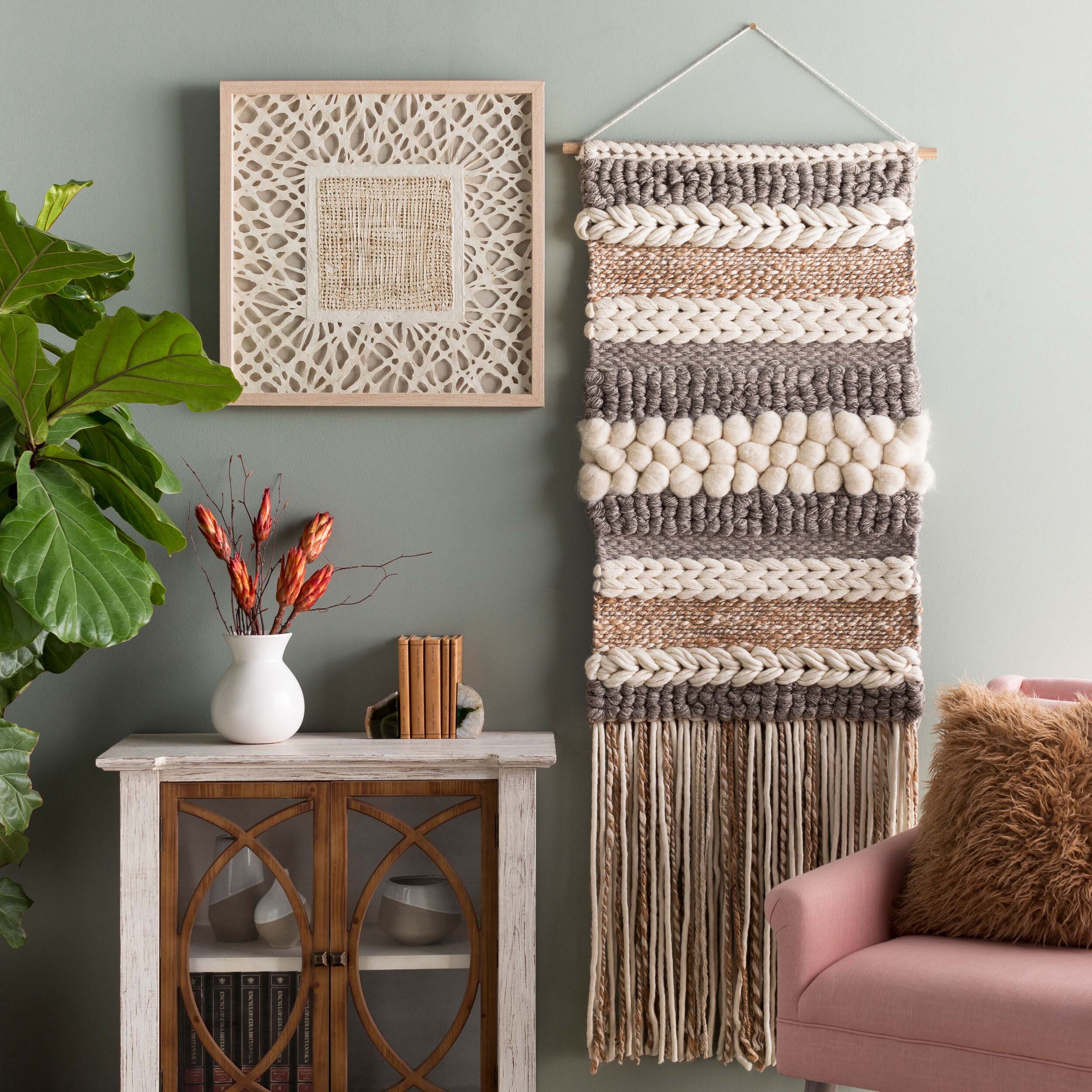 Surya Wall Hanging Artifice II AFE-1000, Cream/Brown/Charcoal - Image 3