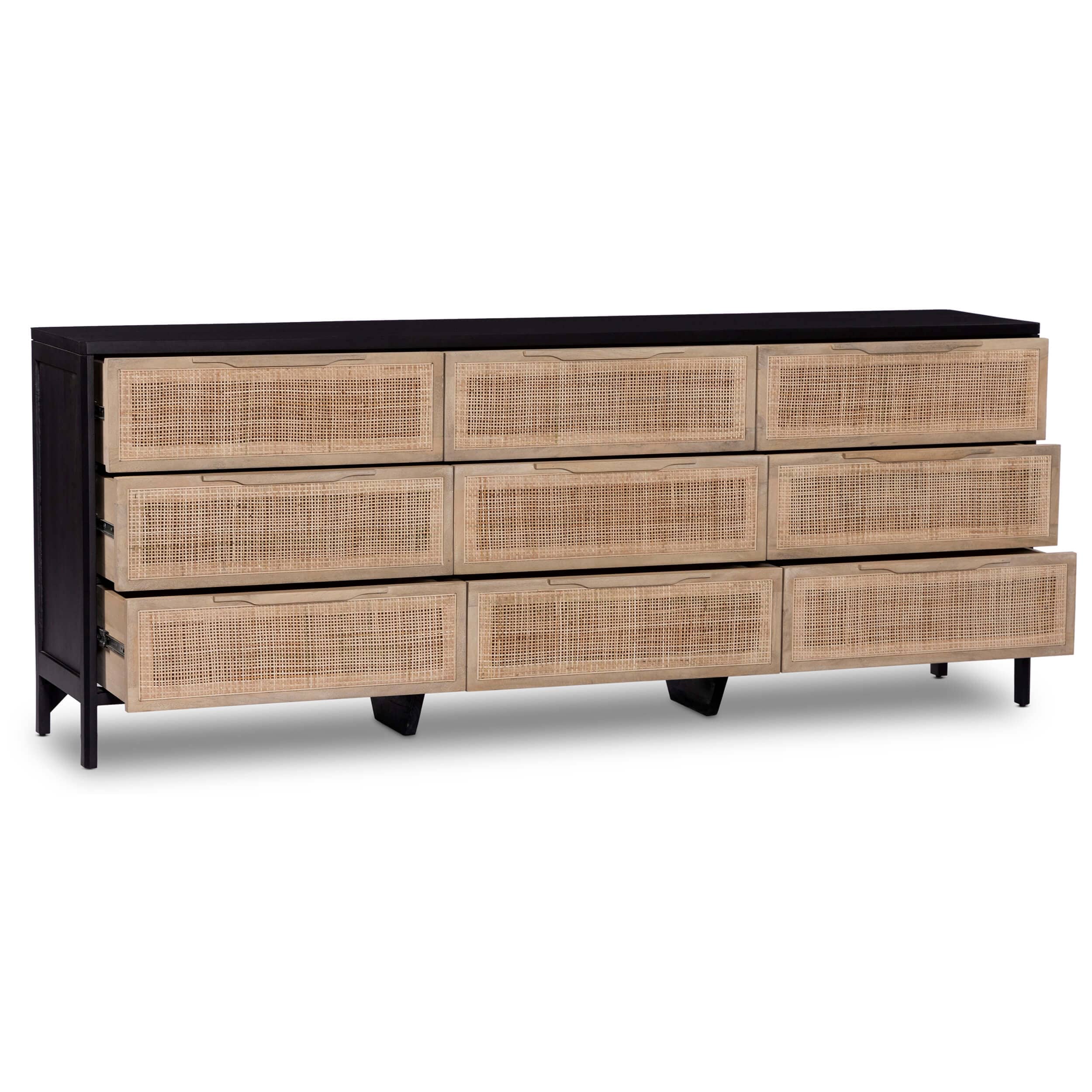 Sydney 9 Drawer Dresser, Black Wash by Four Hands - Image 3